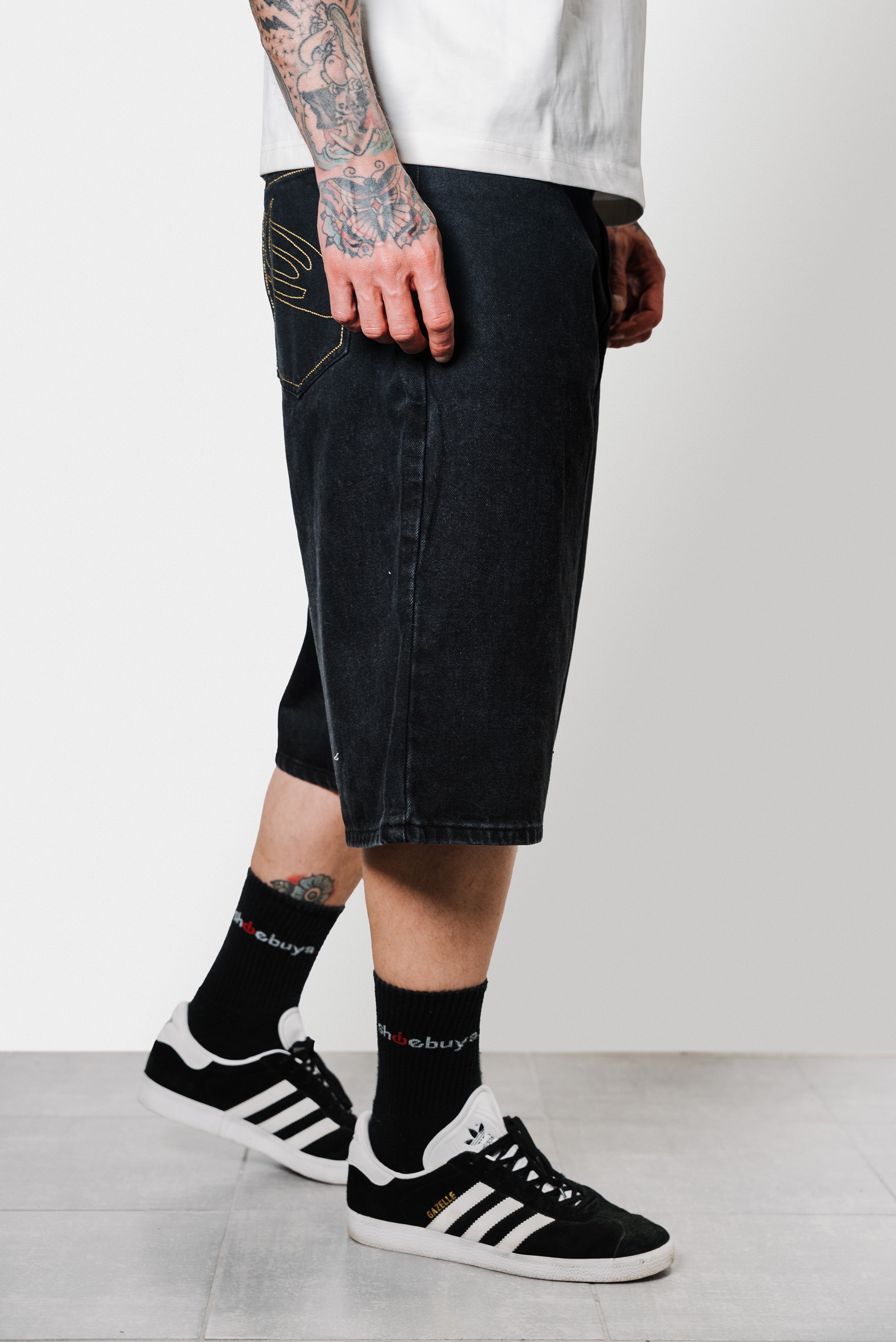 EMBROIDERY BLACK SHORTS - Lost Boys