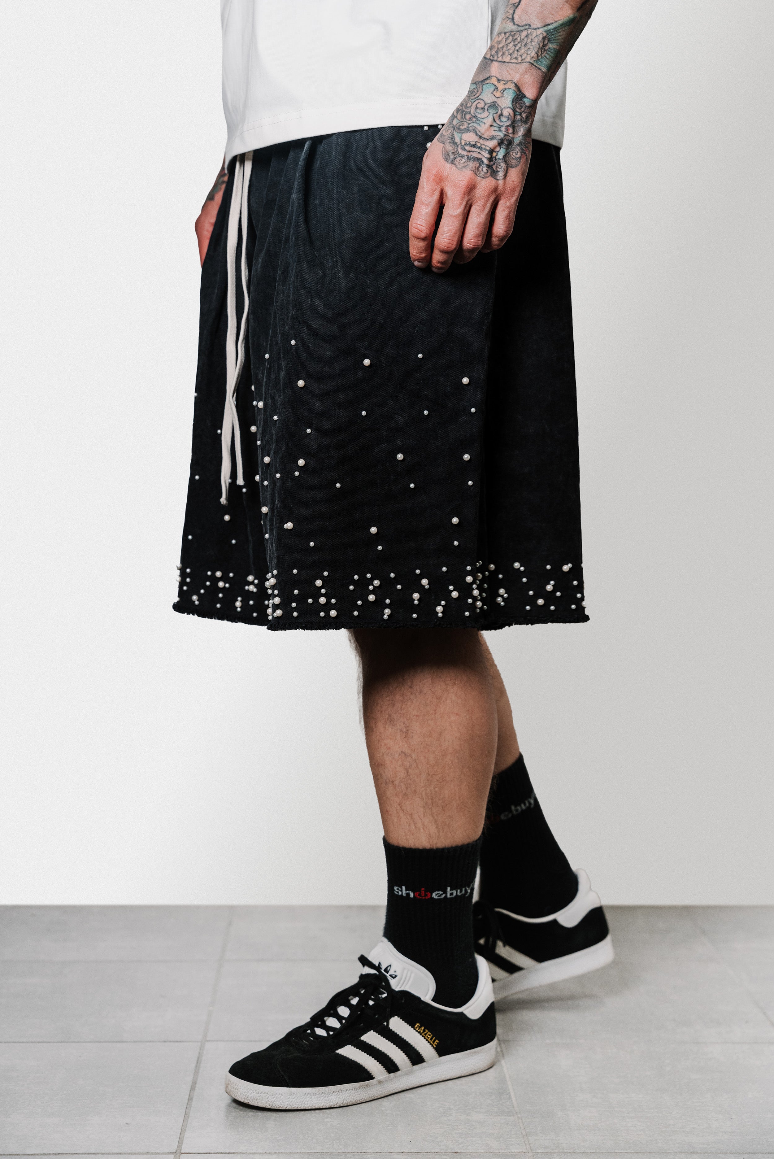 PEARLS SLAVED BLACK SHORTS - Replacement Brand