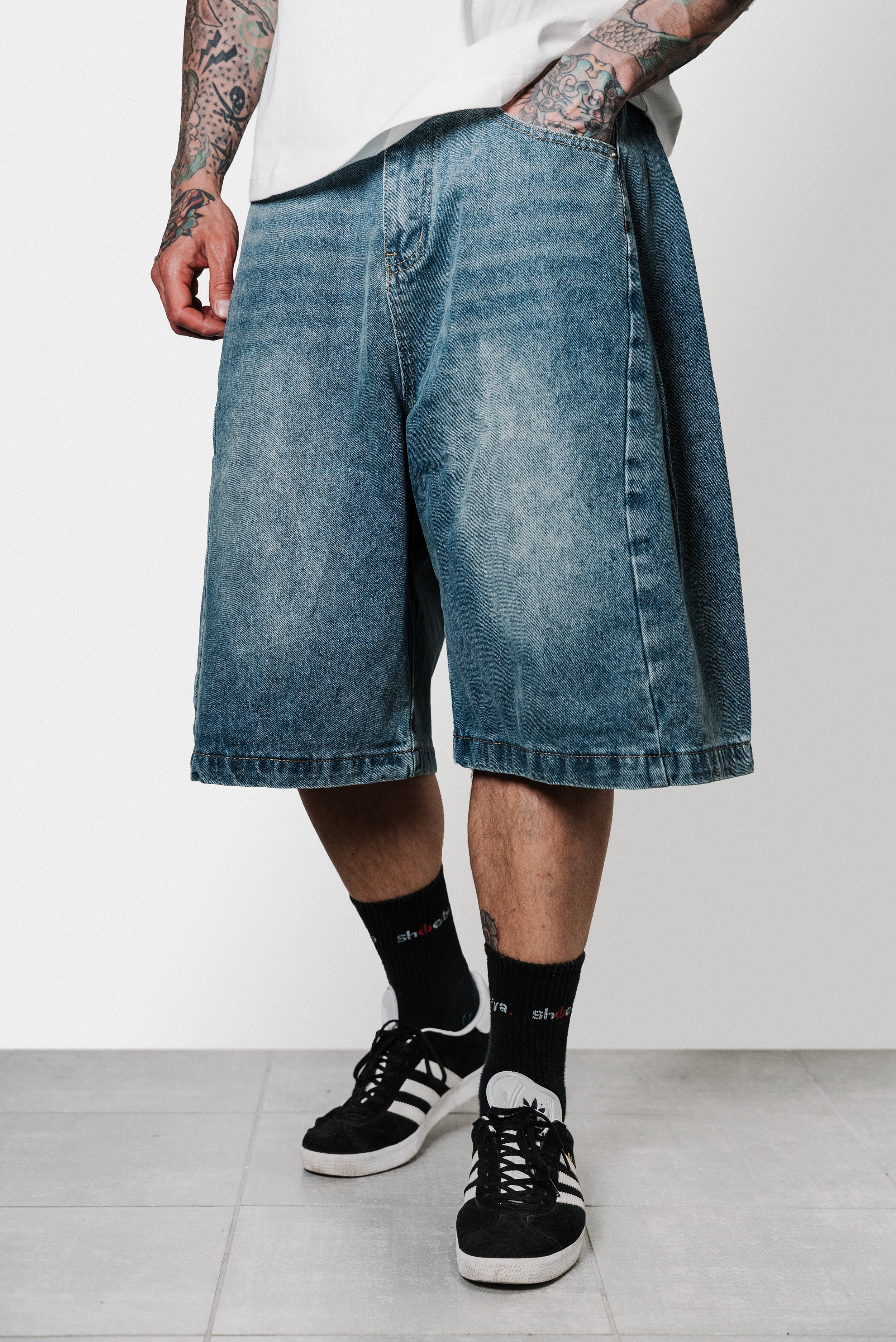 ALWAYS BALLOON DENIM SHORTS - Shoebuya Design