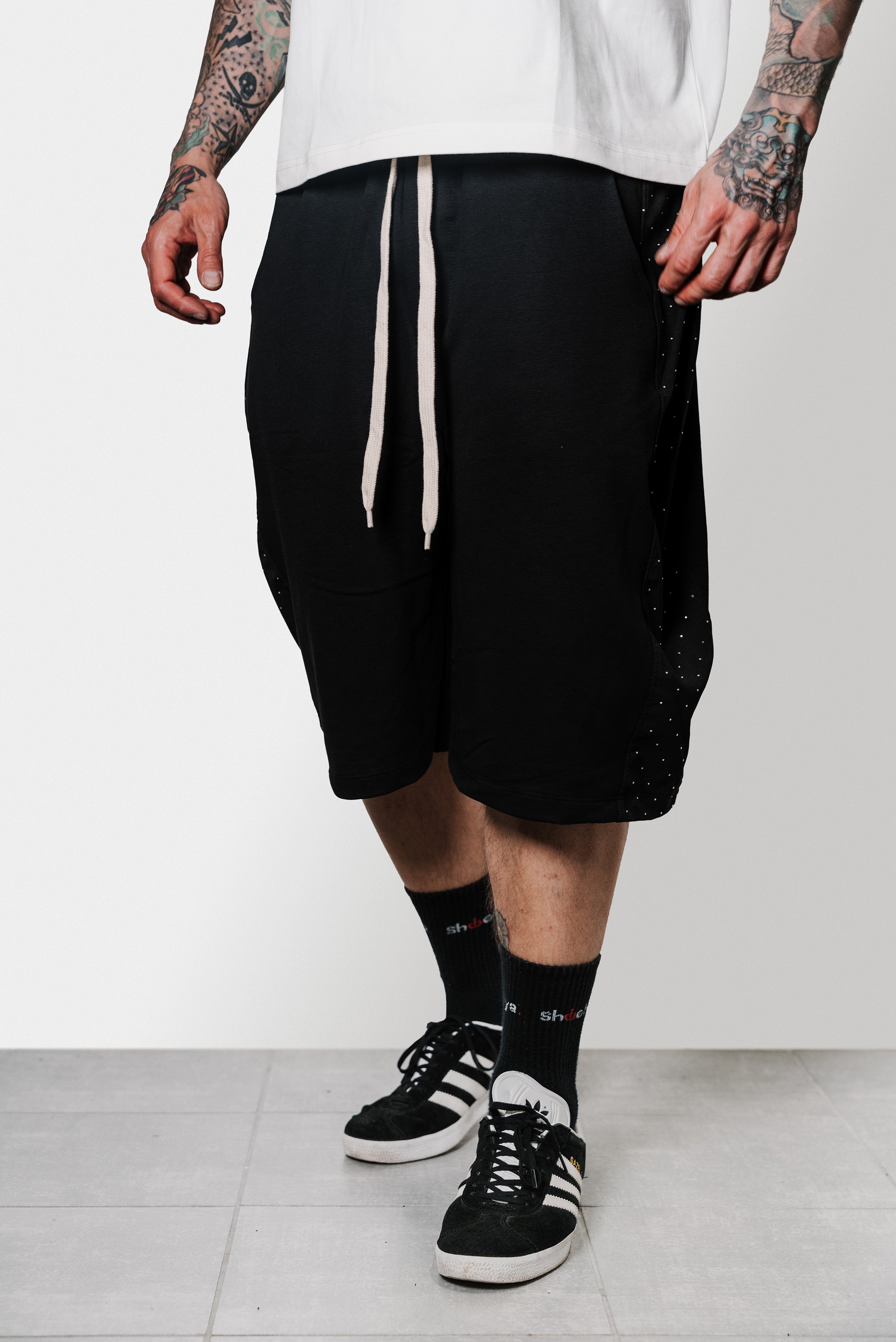GLITTER SIDE BLACK SHORTS - Replacement Brand