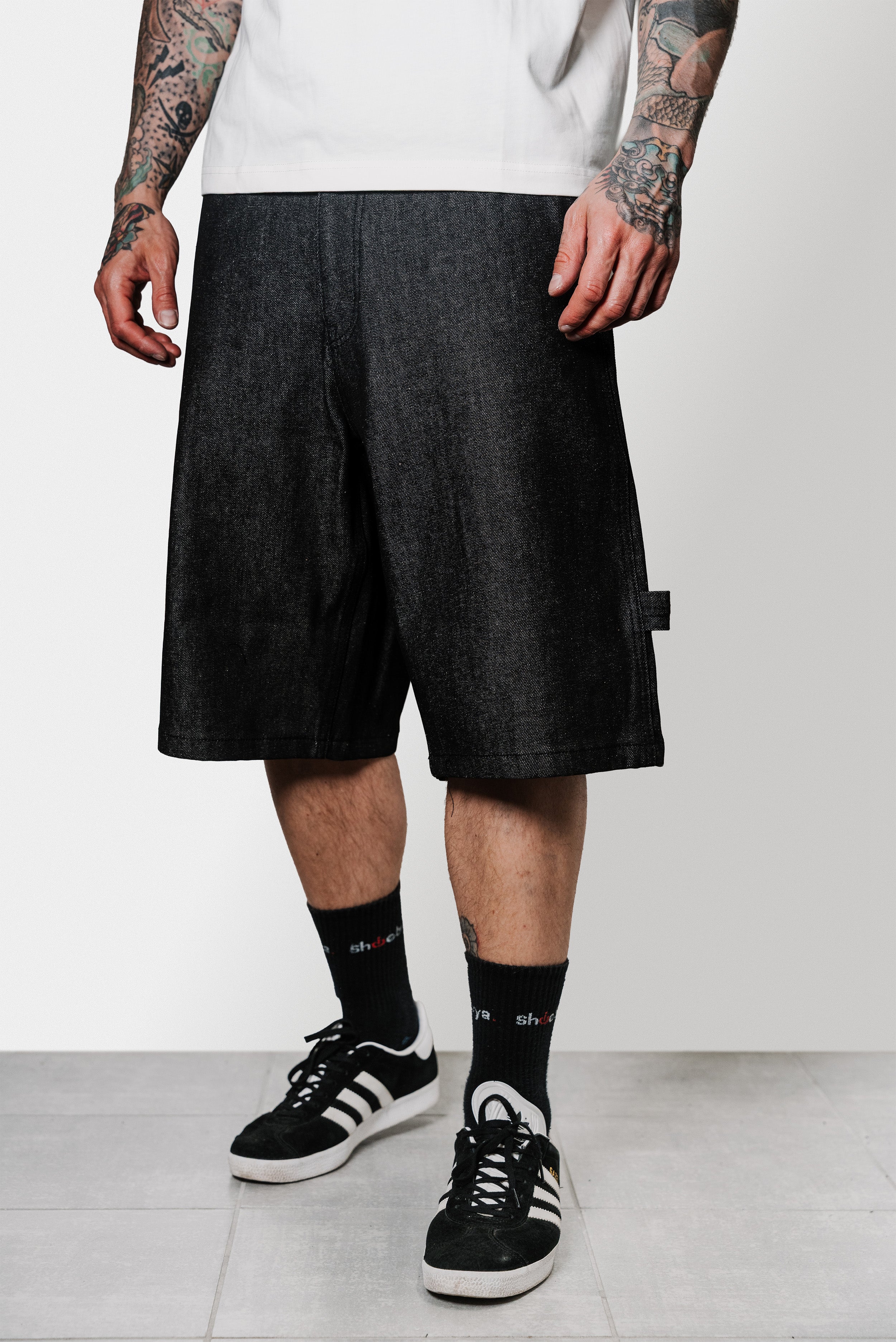 CARPENTER BLACK DENIM JORTS - Xlarge Brand