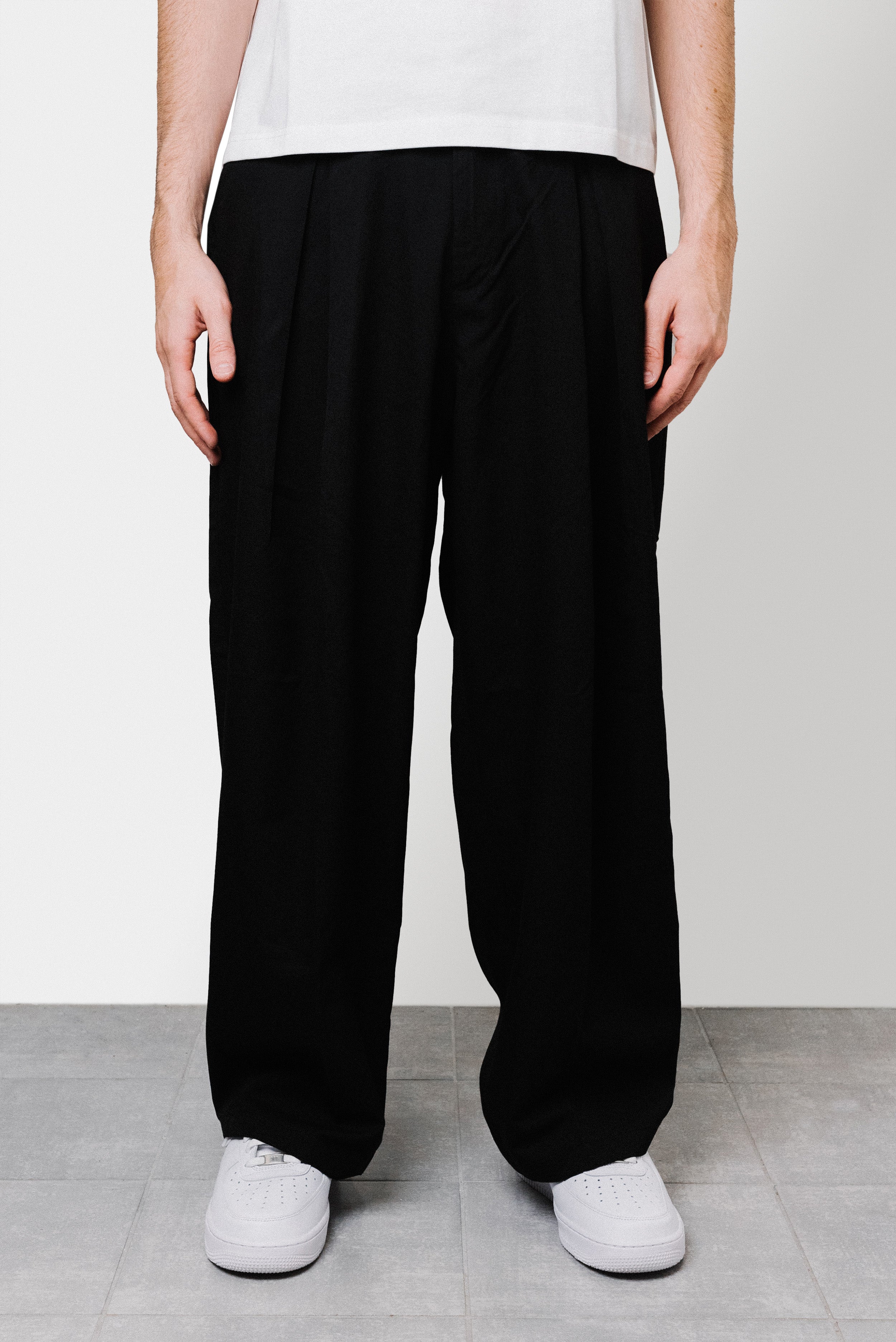 BAGGY RELAXED BLACK LONG PANTS - Replacement Brand
