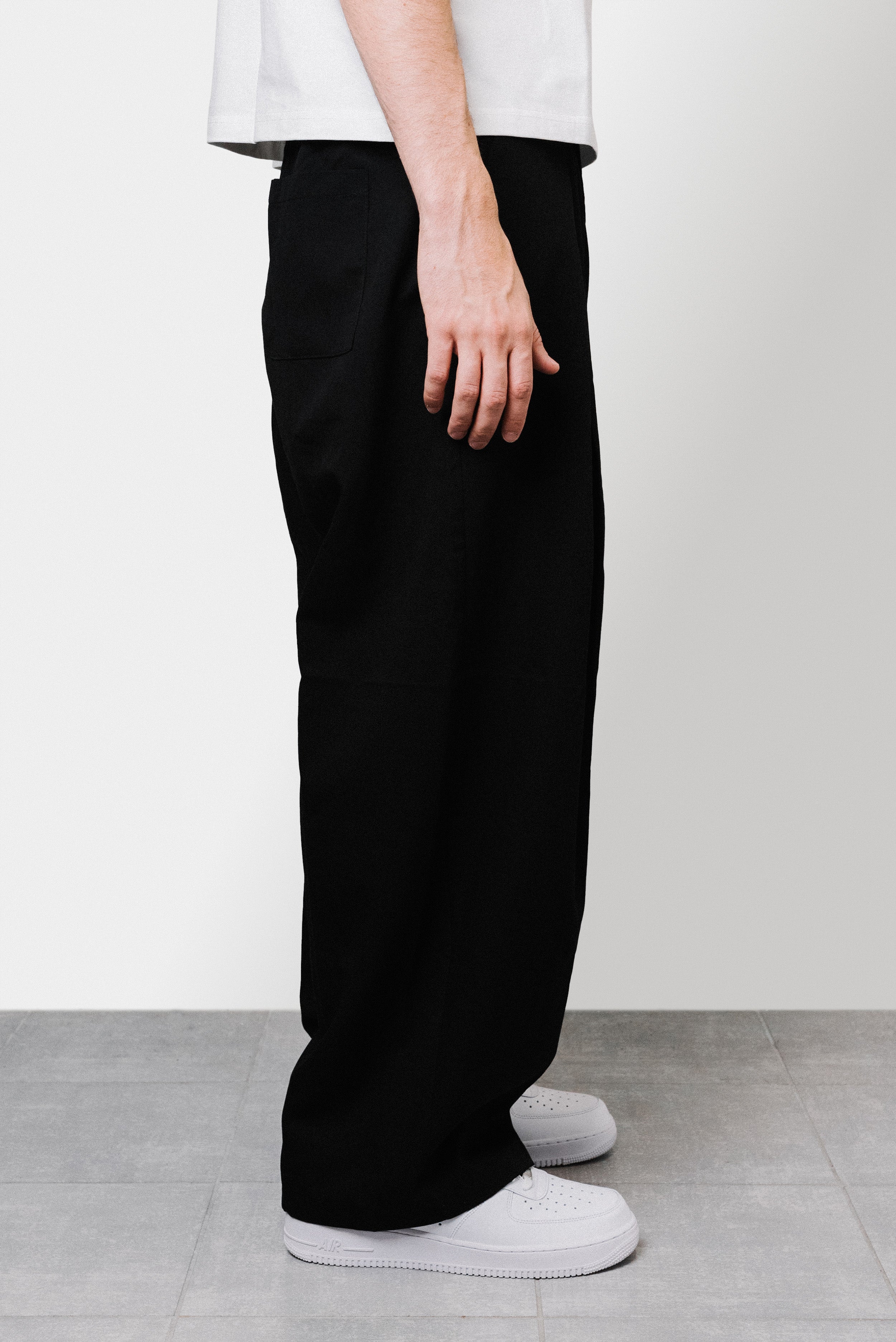 BAGGY RELAXED BLACK LONG PANTS - Replacement Brand