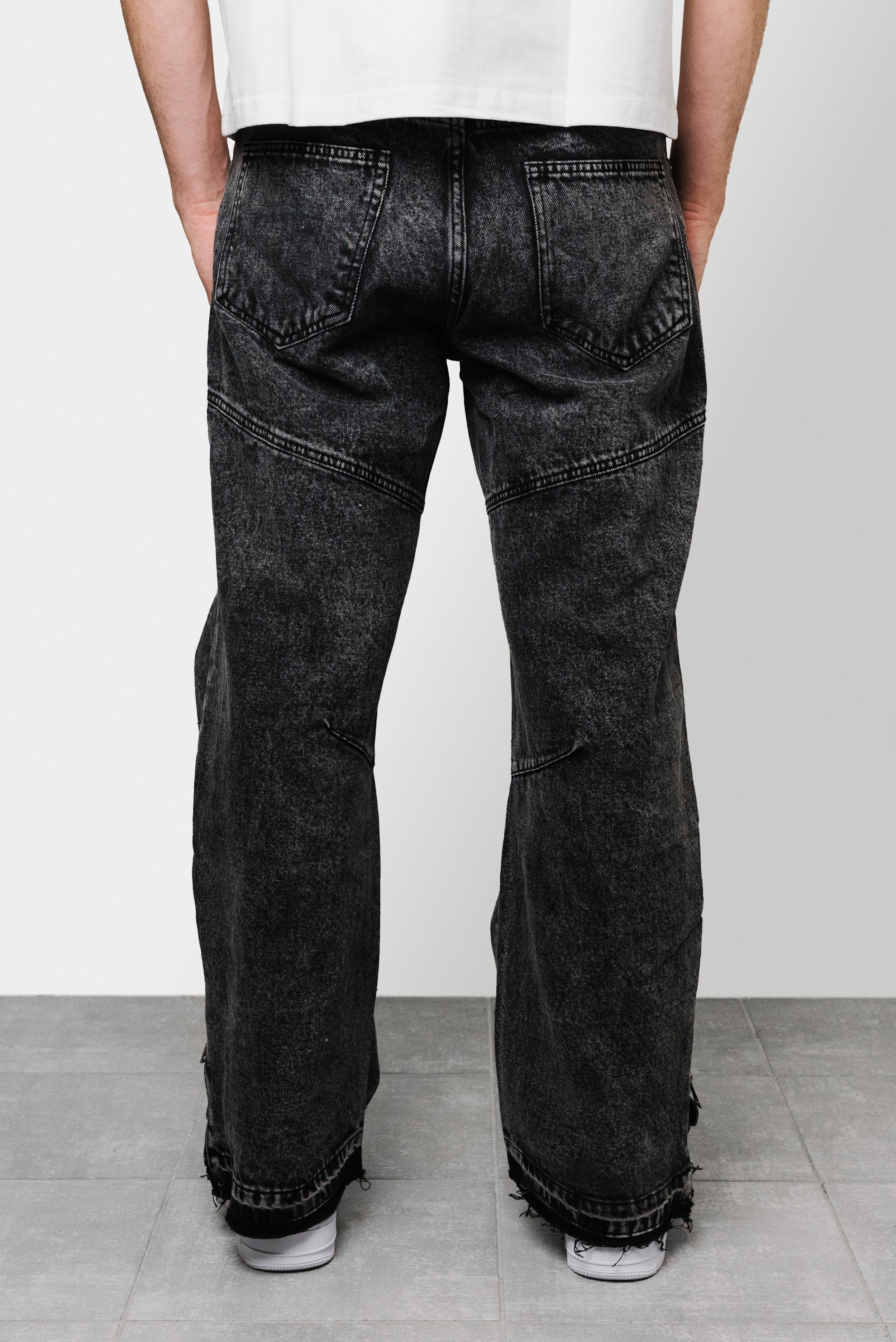 BLACK ZIP DENIM JEANS  - Replacement Brand