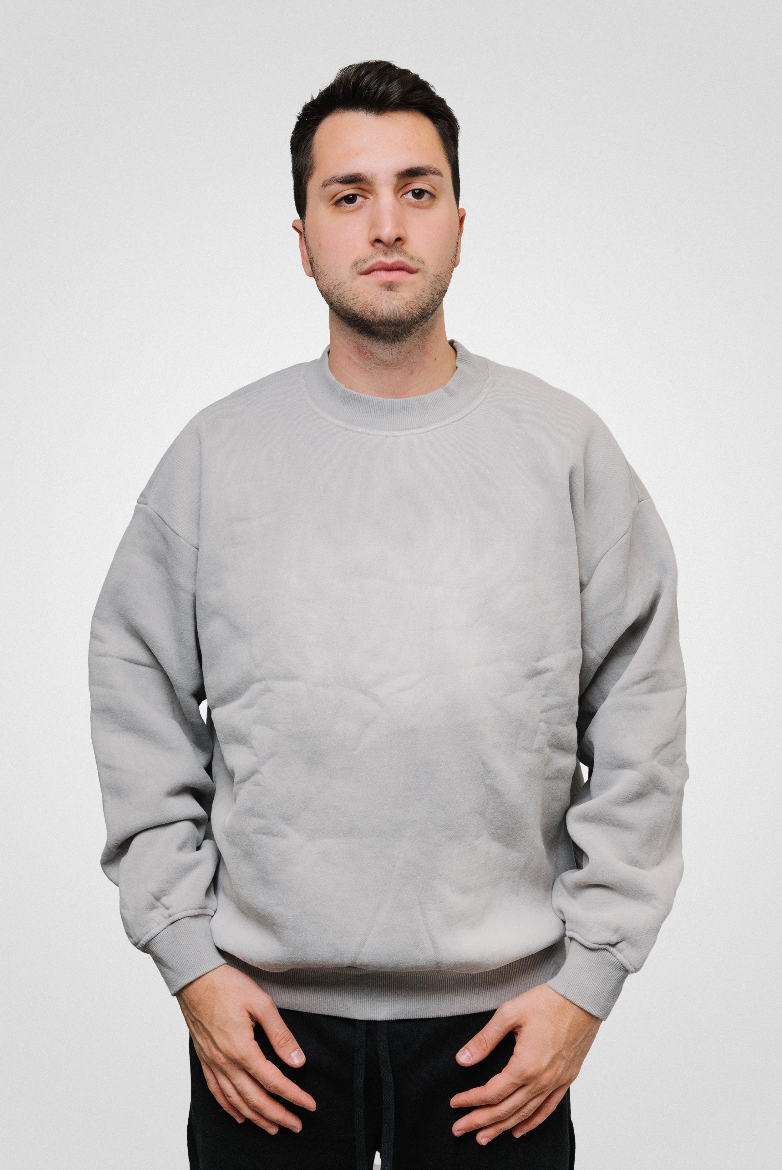 CREWNECK REGULAR GREY - Shoebuya Brand