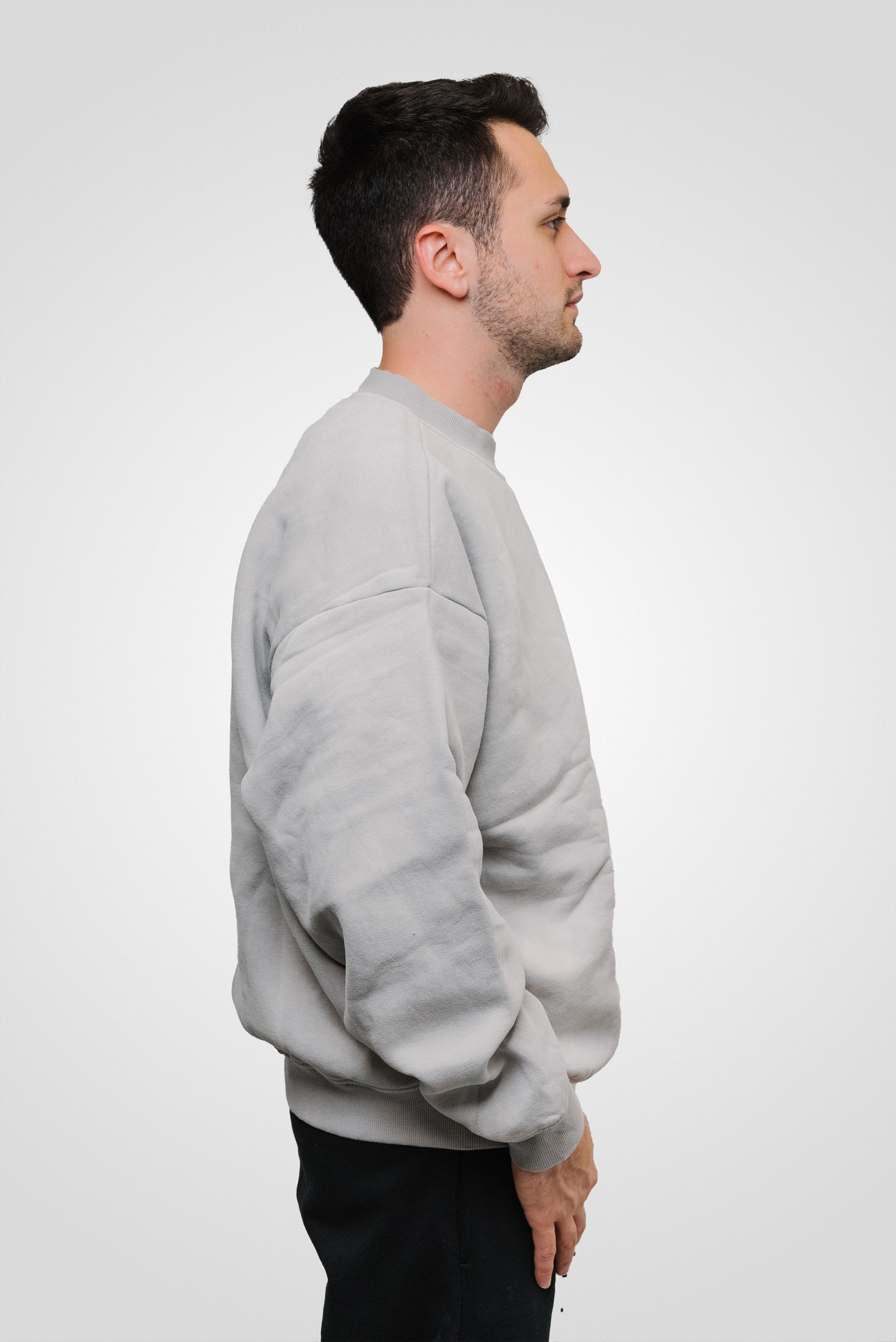 CREWNECK REGULAR GREY - Shoebuya Brand
