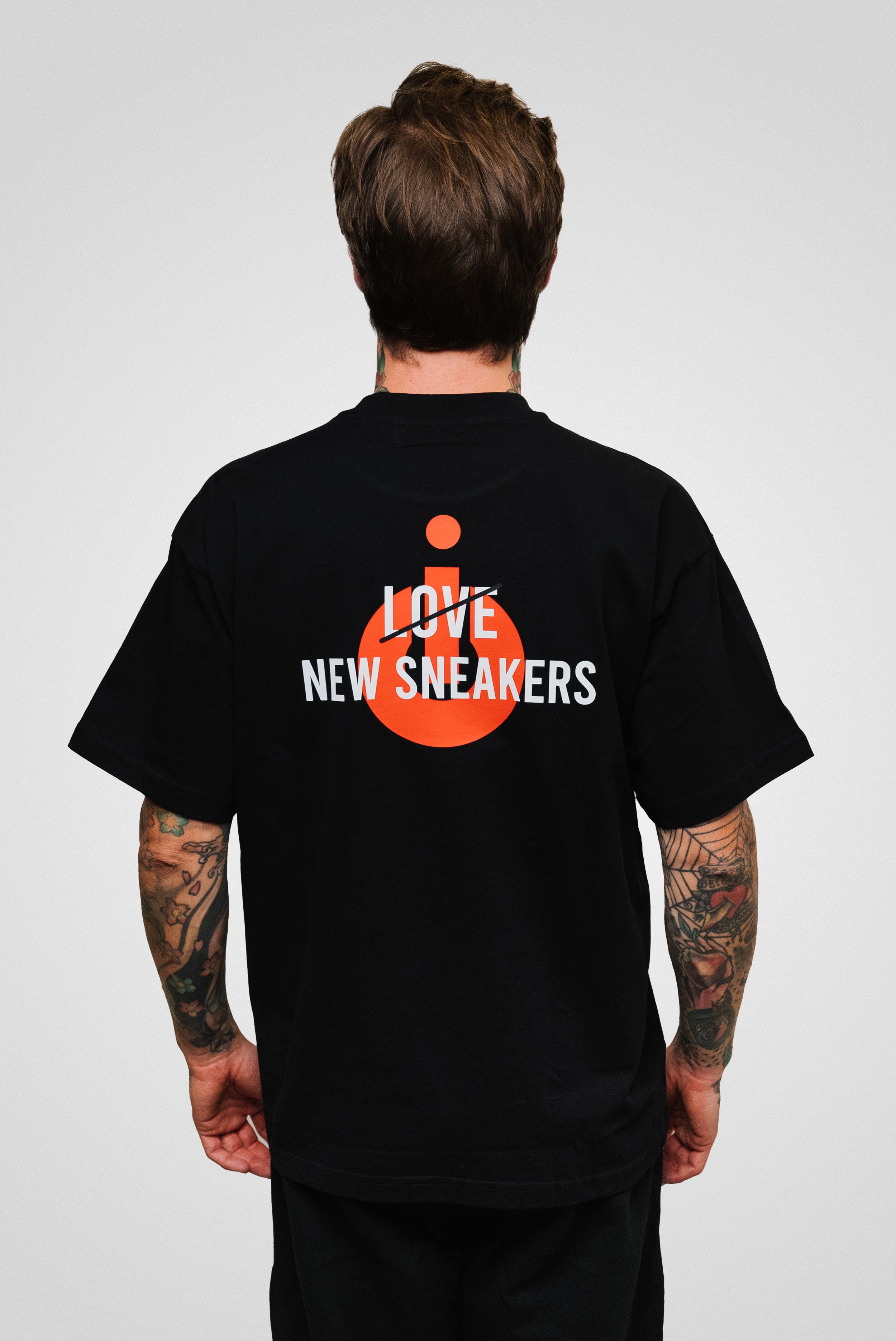 LOVE SNEAKERS TEE BLACK - Shoebuya Brand
