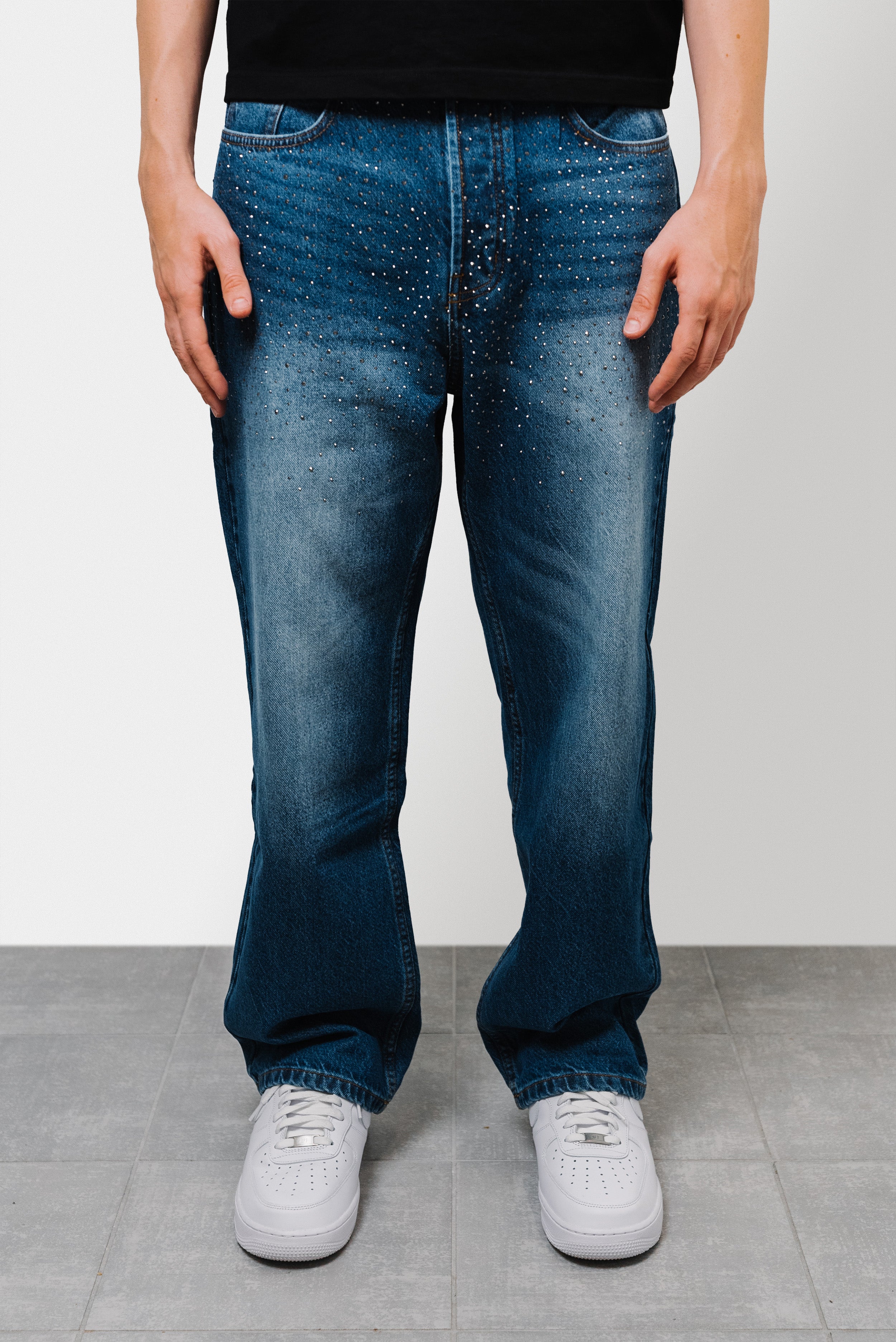 SPARKLY DENIM JEANS  - Shoebuya Brand