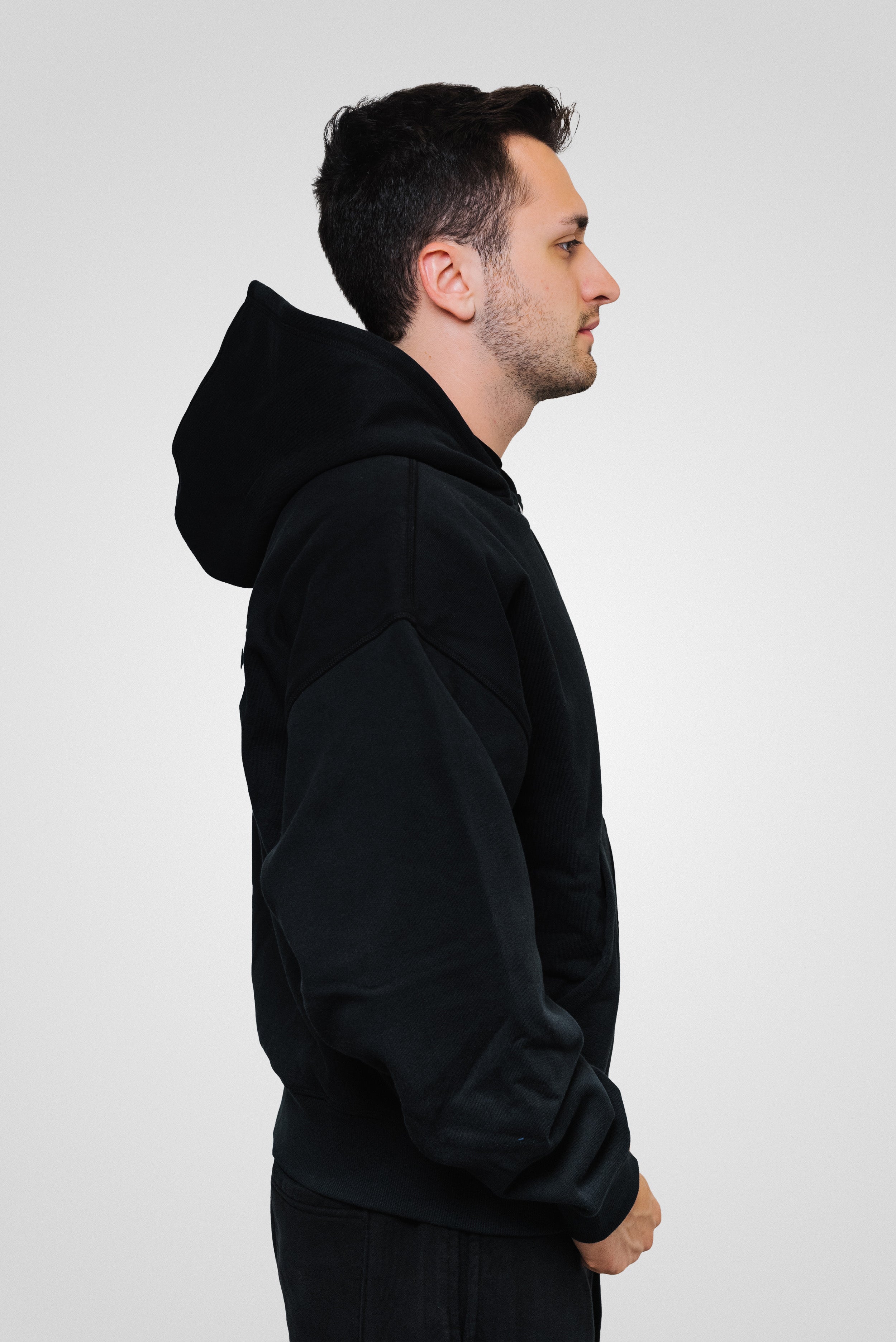 CORTEIZ ISLAND PUFF PRINT ZIP HOODIE BLACK