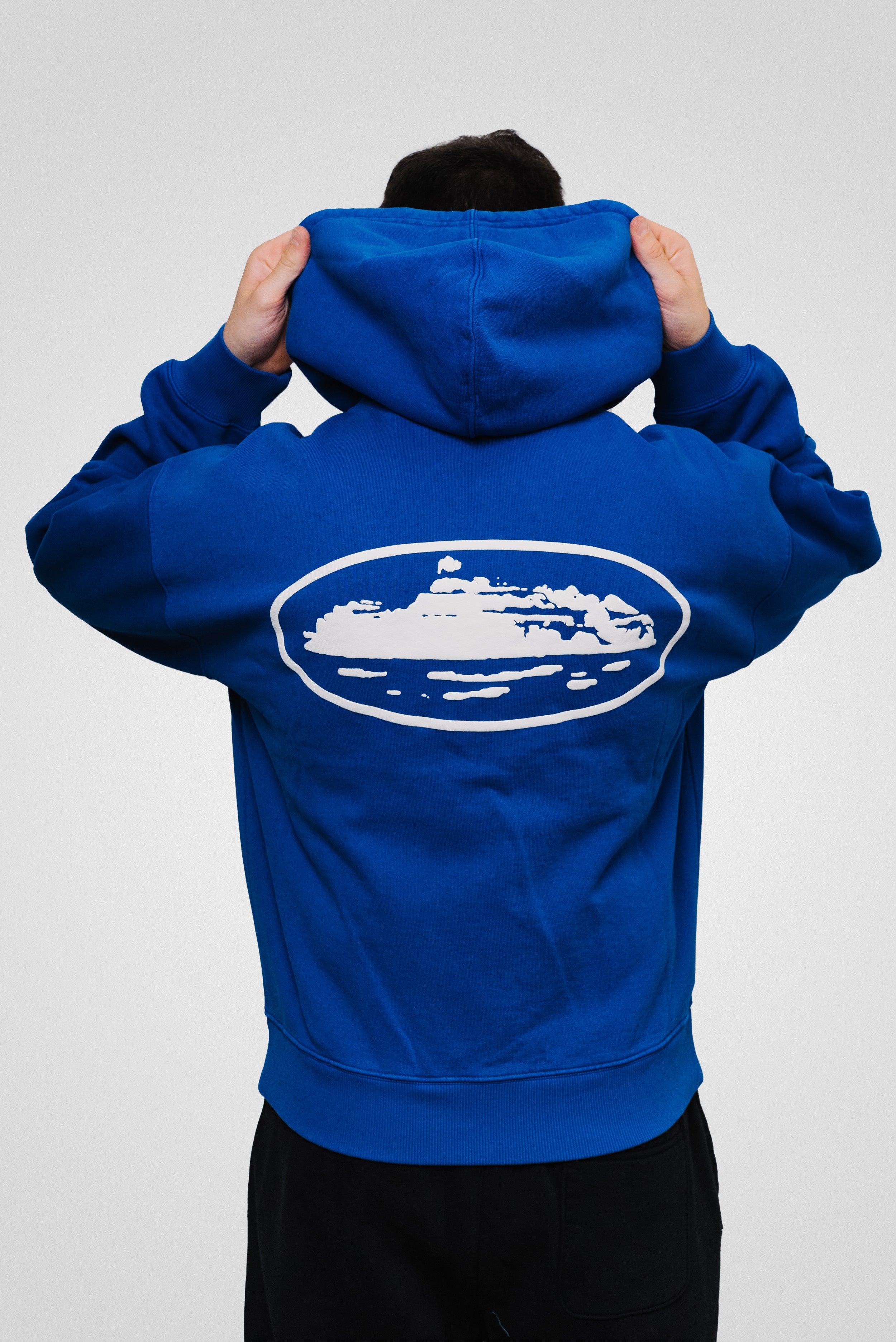 CORTEIZ ISLAND PUFF PRINT ZIP HOODIE ROYALE
