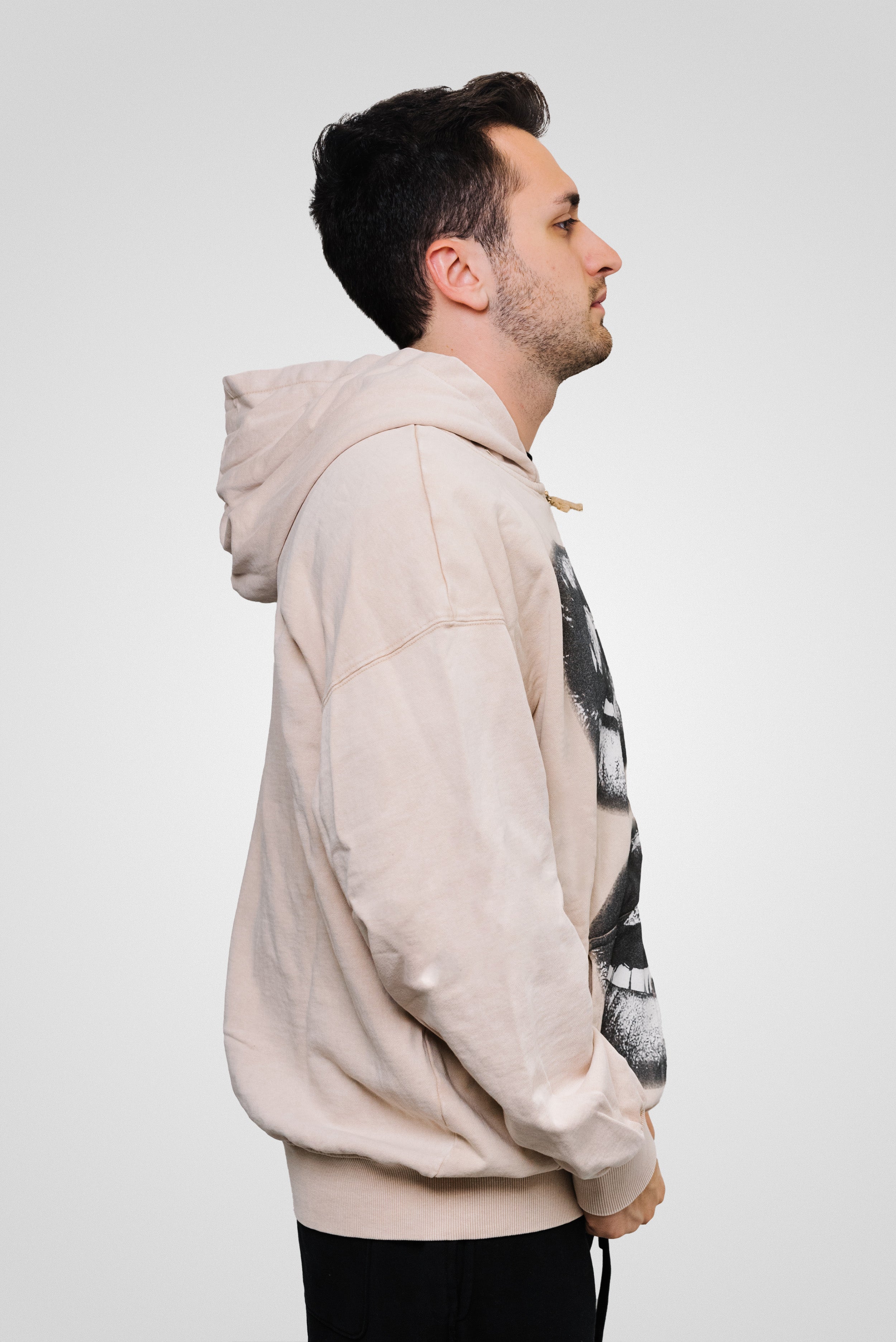 BLACK & WHITE LIPS ZIP HOODIE - Noissey Brand