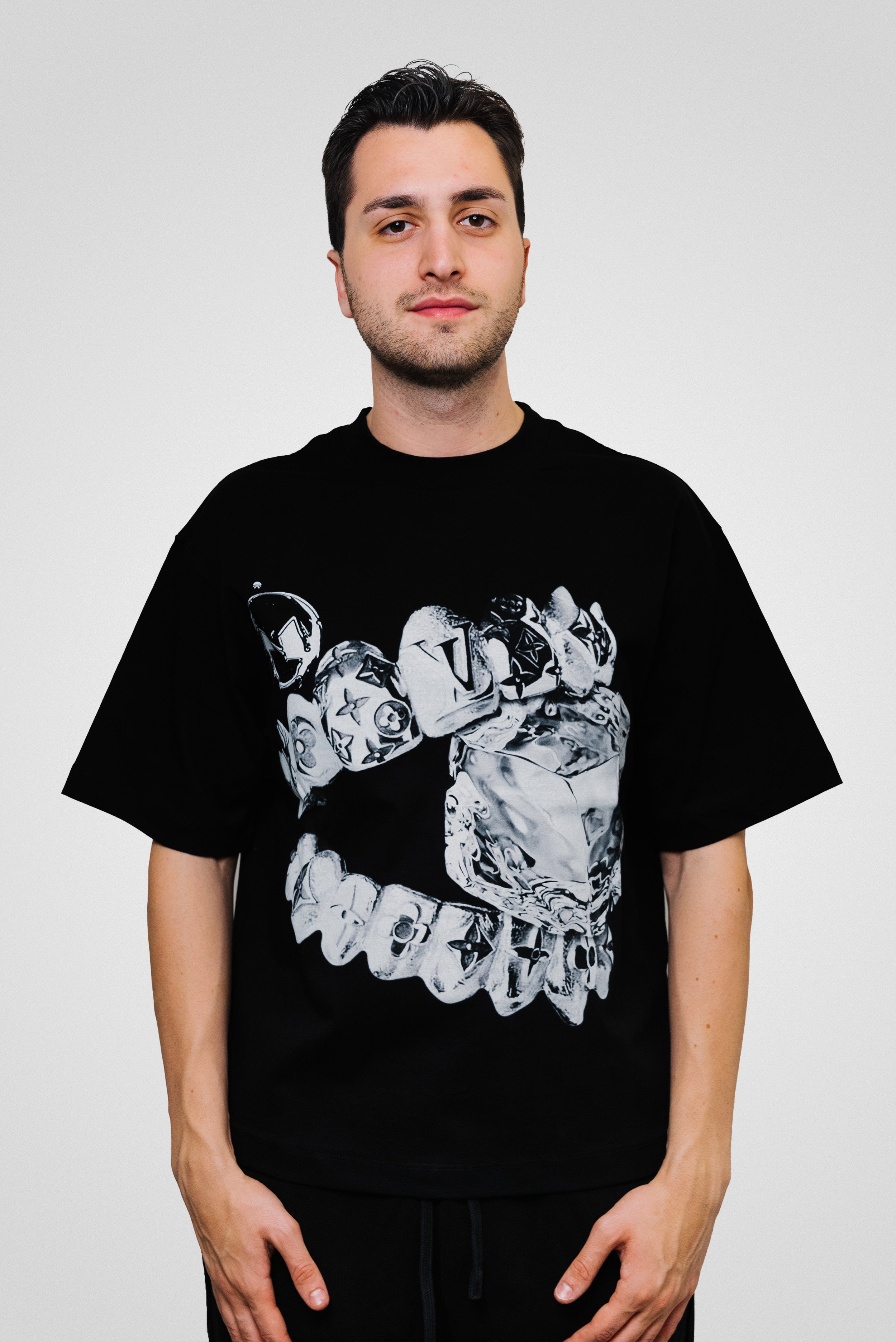 LIQUID METAL TEETH & ICE CUBE BOXY TEE - Noissey Brand