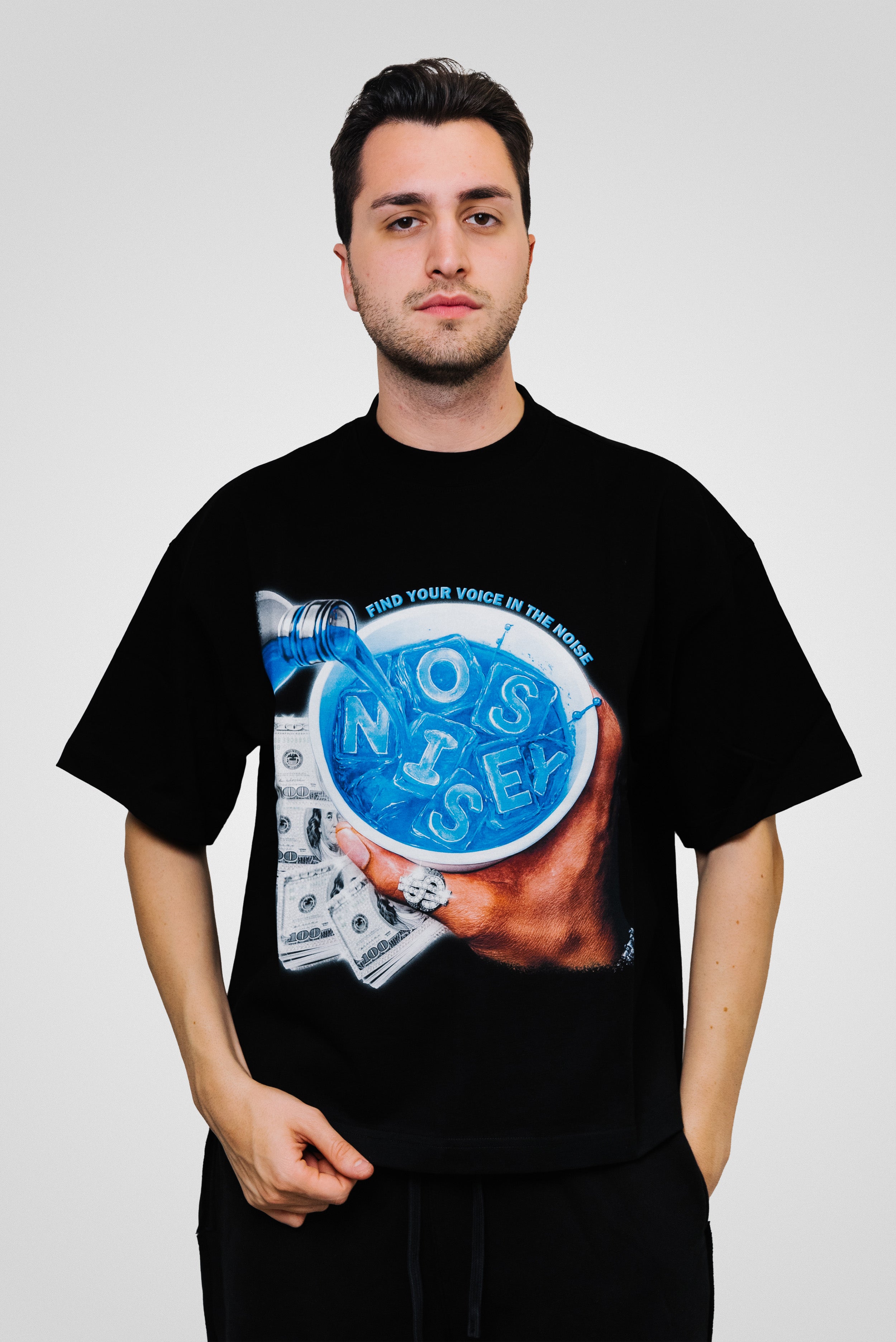 BLUE ICY DRINK BOXY TEE - Noissey Brand