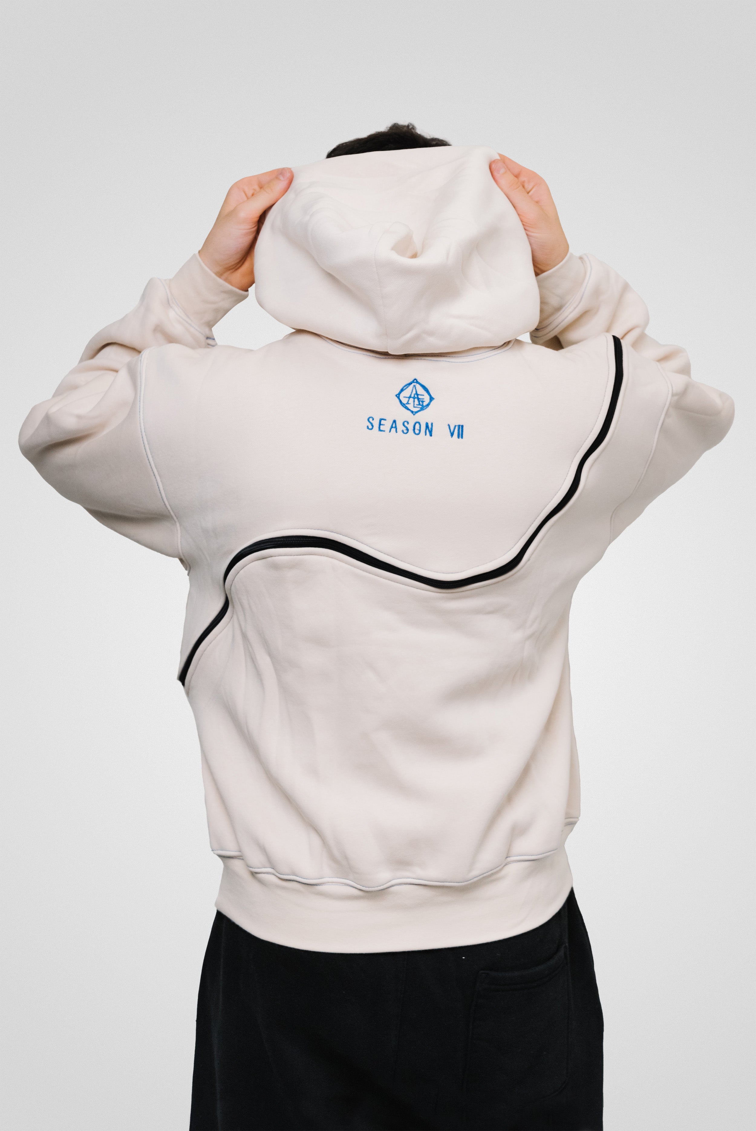 FUSION ZIP PERFECT HOODIE CREAM - ALESSIO GIFFI