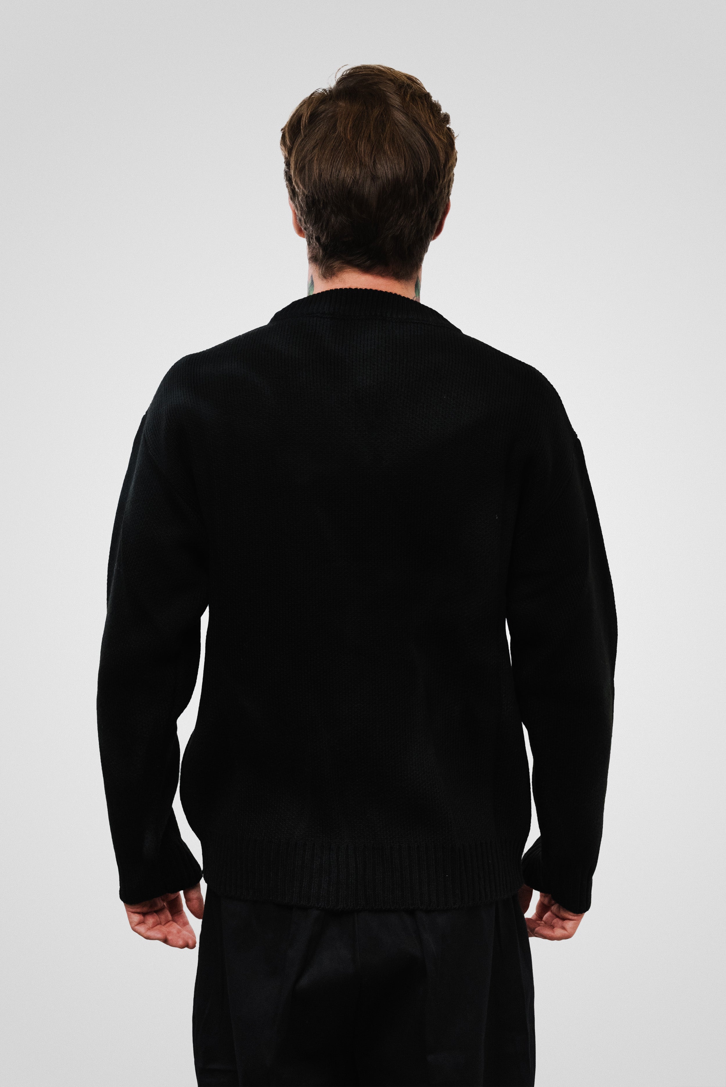 SPRAY BLACK SWEATER- Shoebuya Brand