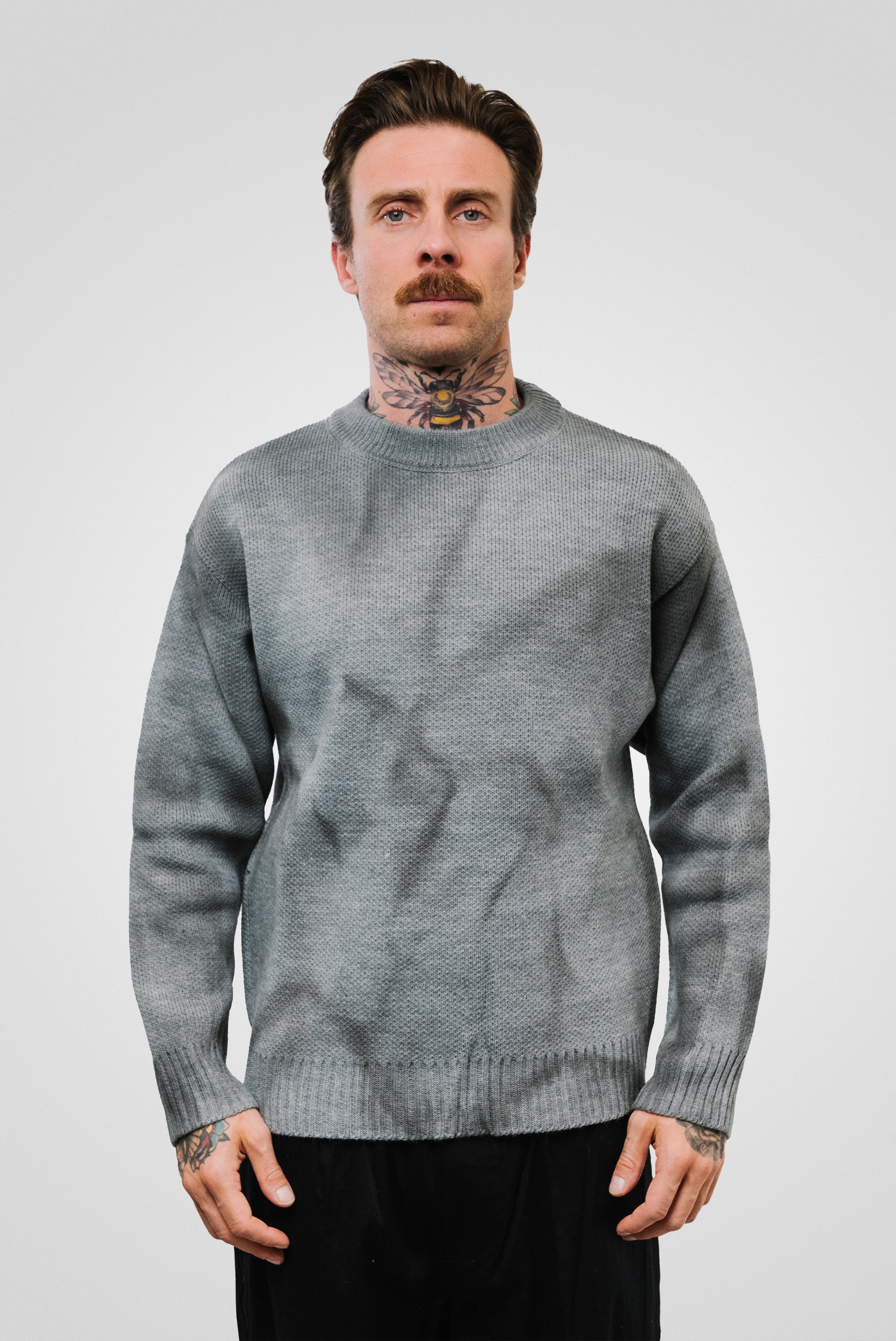 SPRAY GREY SWEATER- Shoebuya Brand