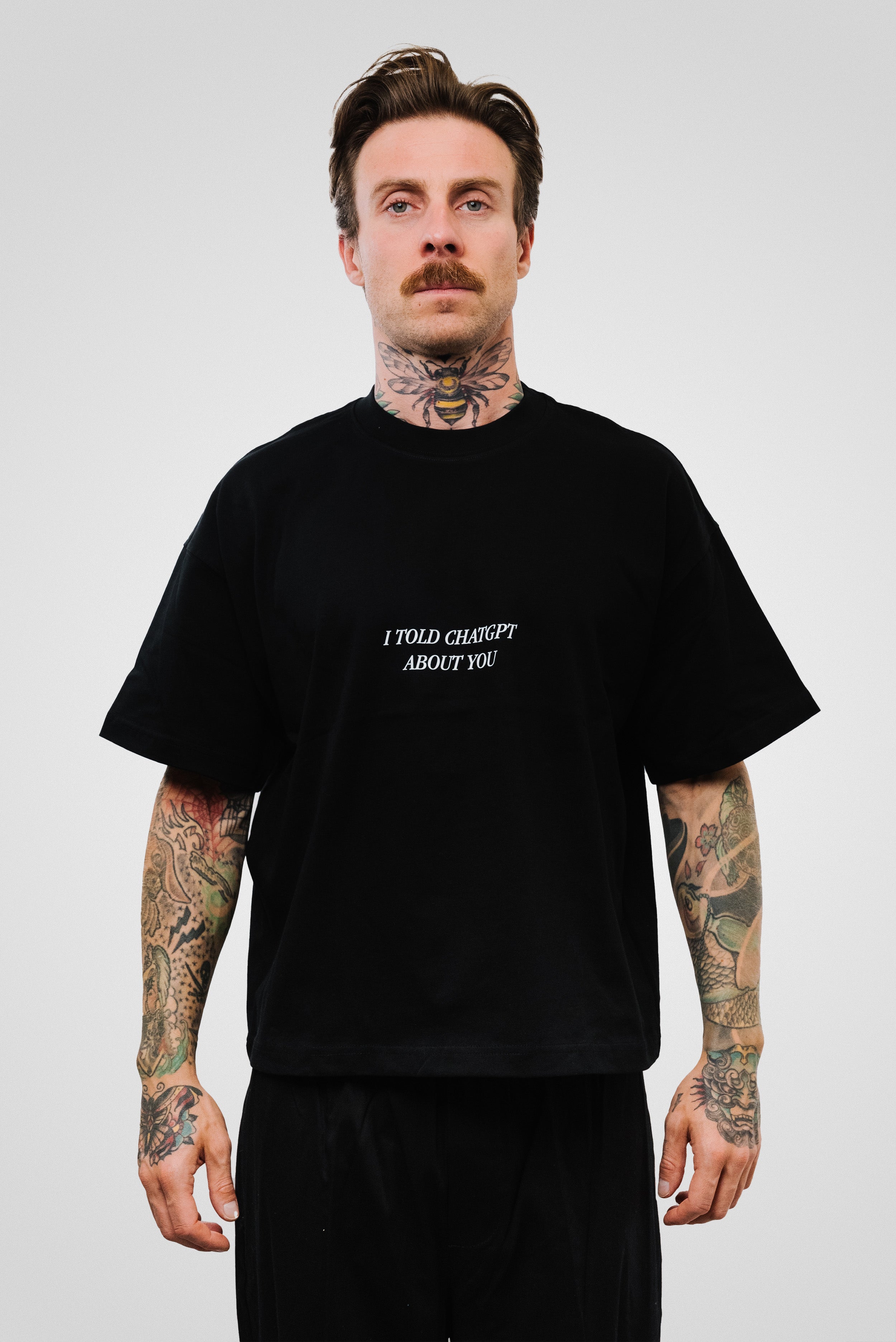 I TOLD CHATGPT ABOUT YOU BOXY TEE BLACK - Shoebuya Brand