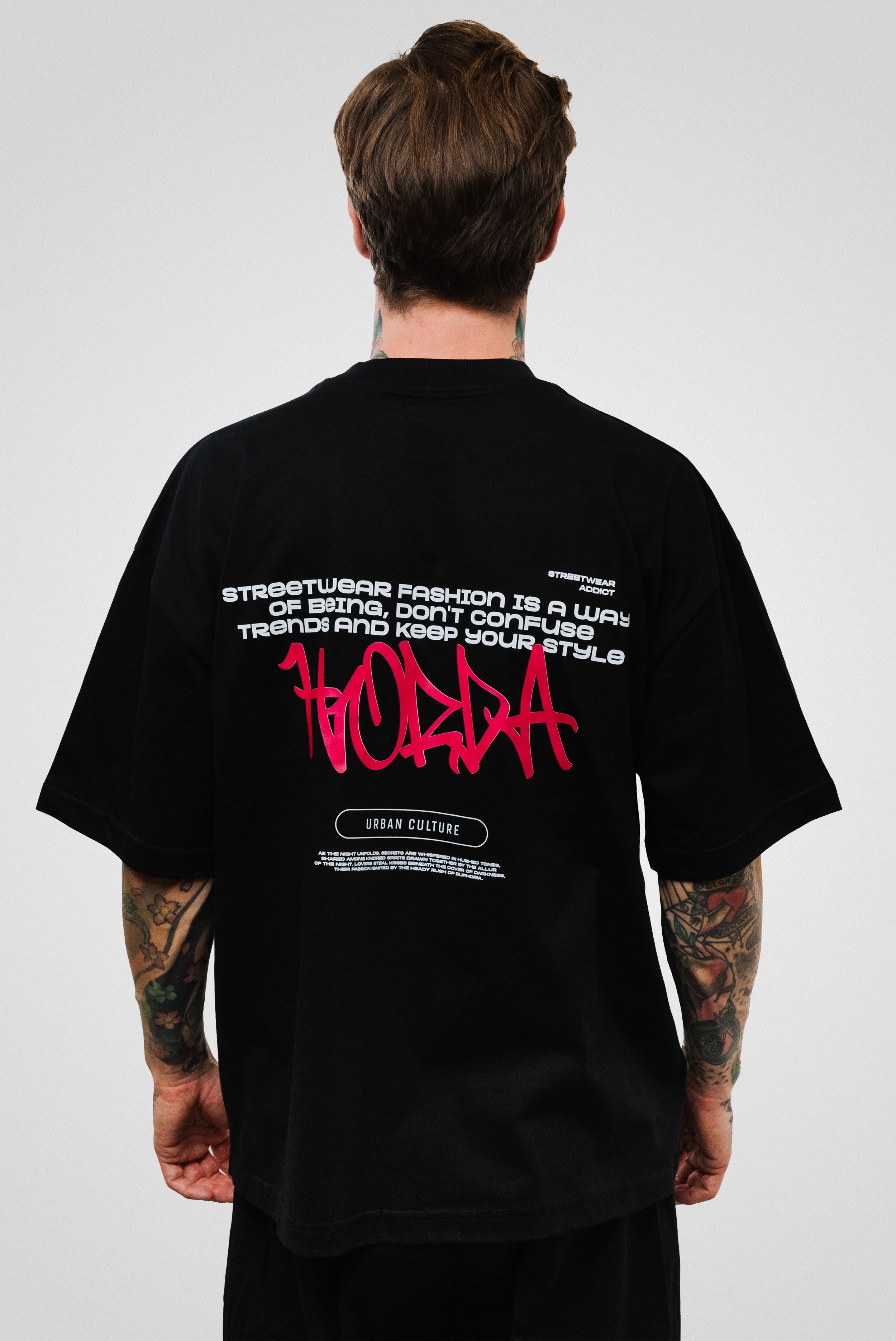 Y2K STREET TEE BLACK/PINK- Horda Brand