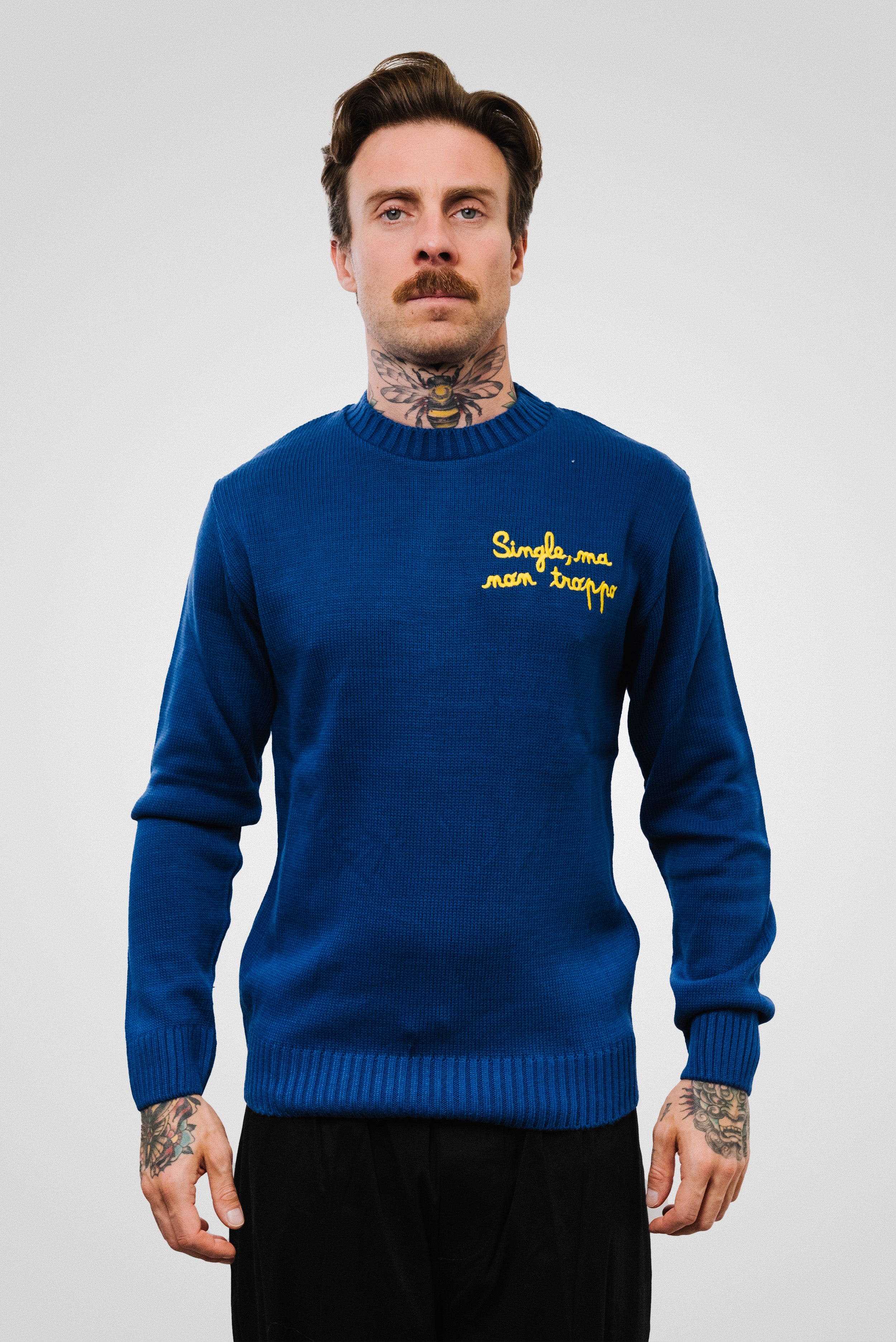 SINGLE BLUE SWEATER - Shoebuya Brand