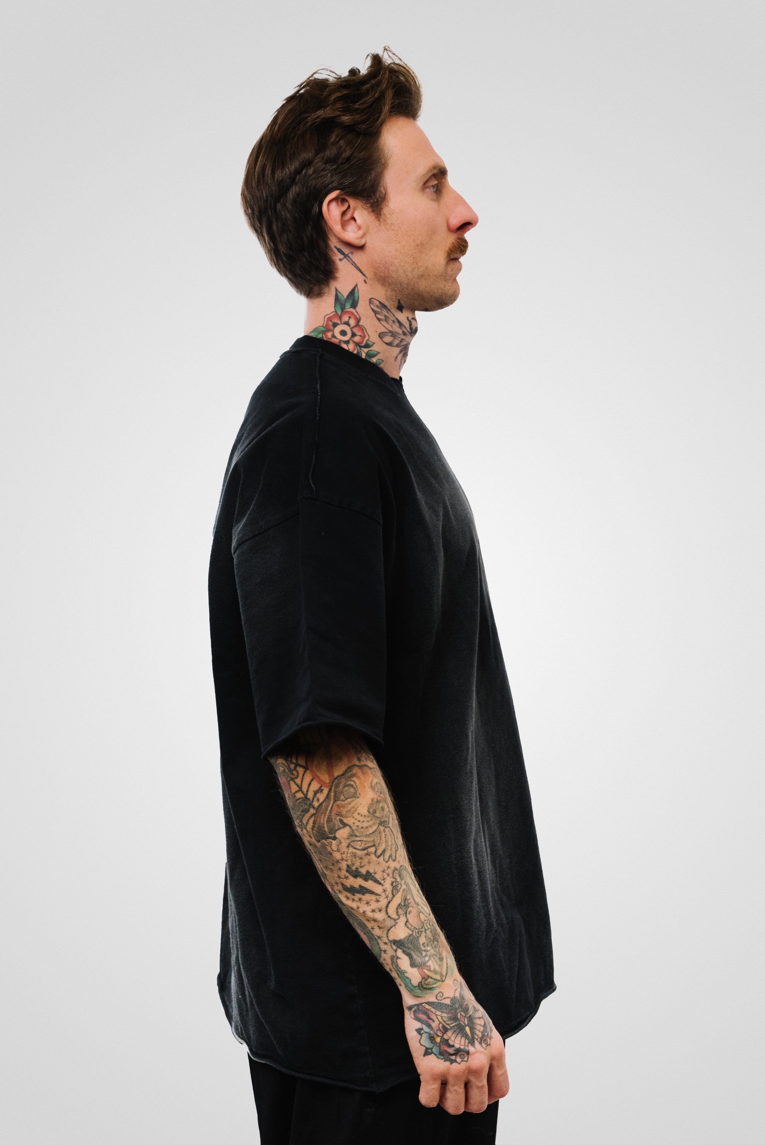 SCRIVIMI CHE POI TI RISPONDO LATER OVERSIZED TEE WASHED BLACK UNISEX - Malessere Brand