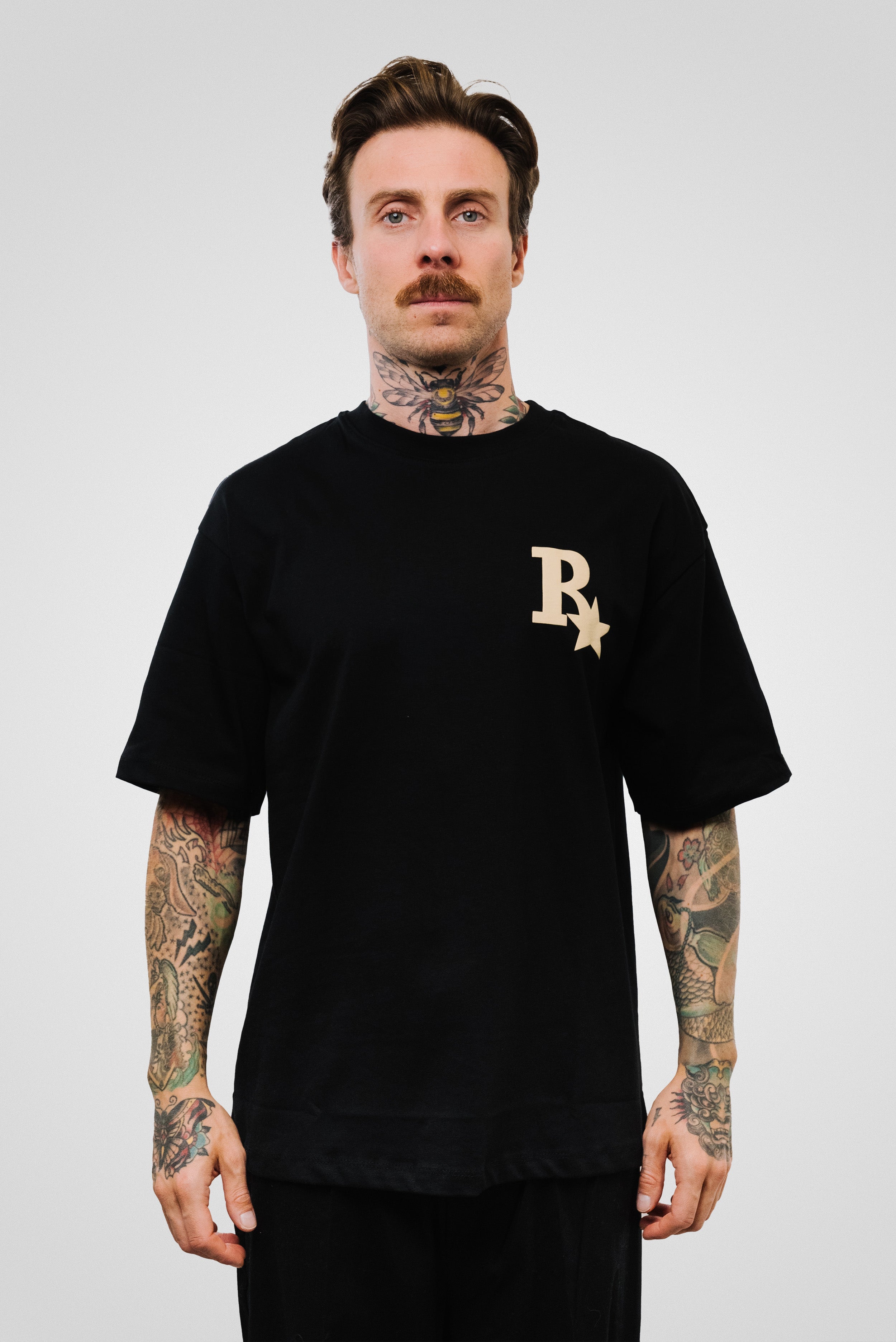 R LOGO TEE BLACK  - Replacement Brand