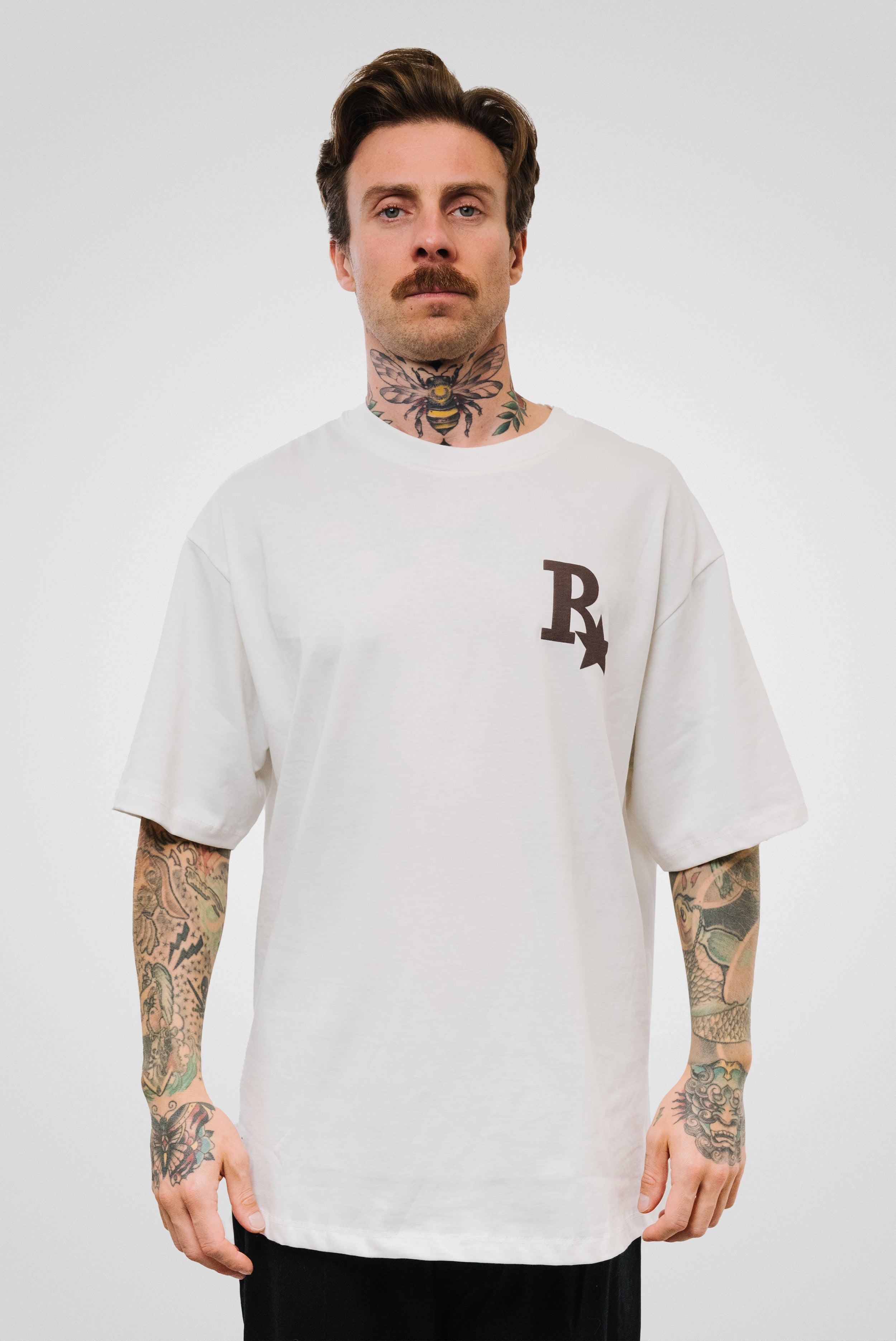 R LOGO TEE CREAM  - Replacement Brand