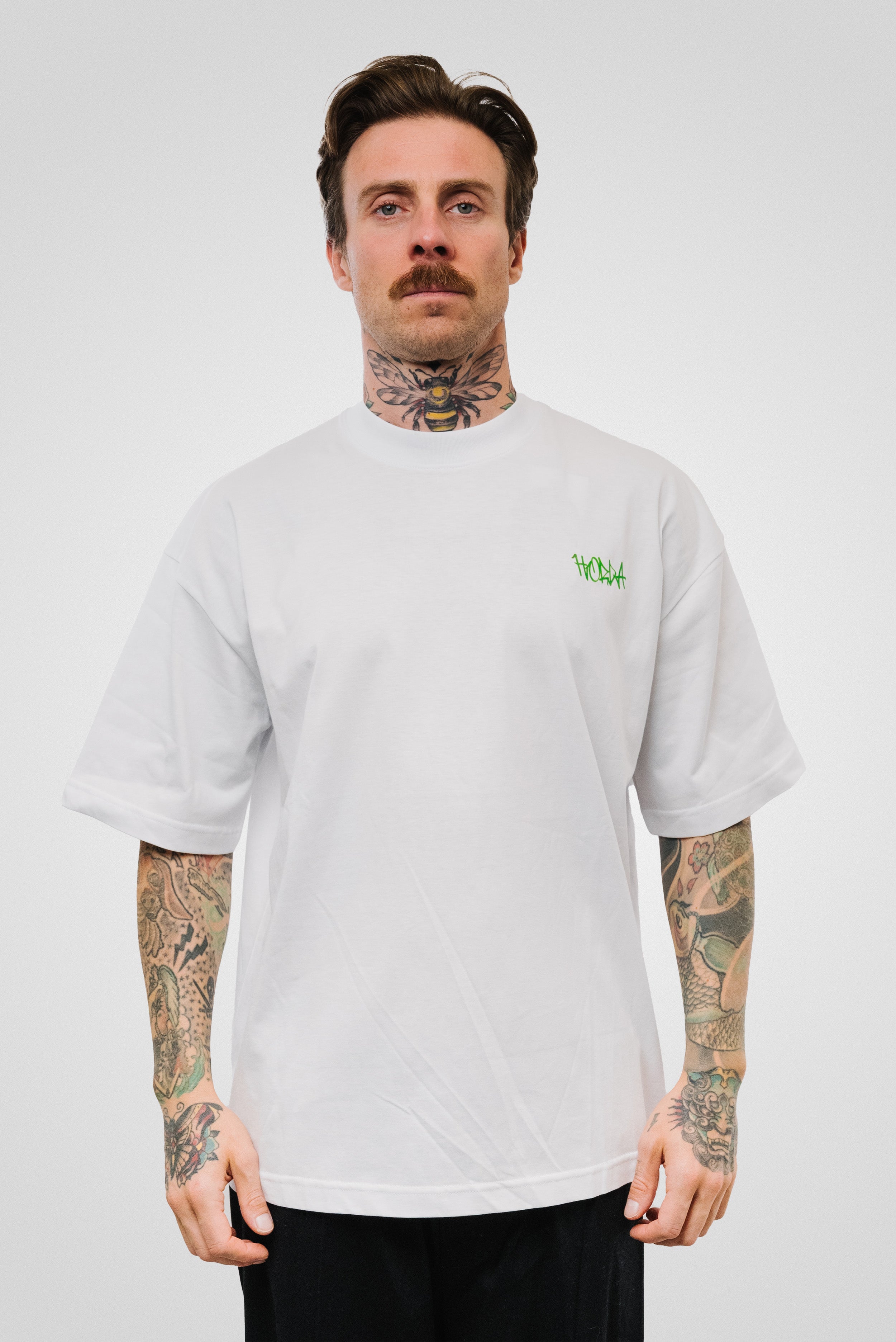 Y2K STREET TEE WHITE/GREEN - Horda Brand