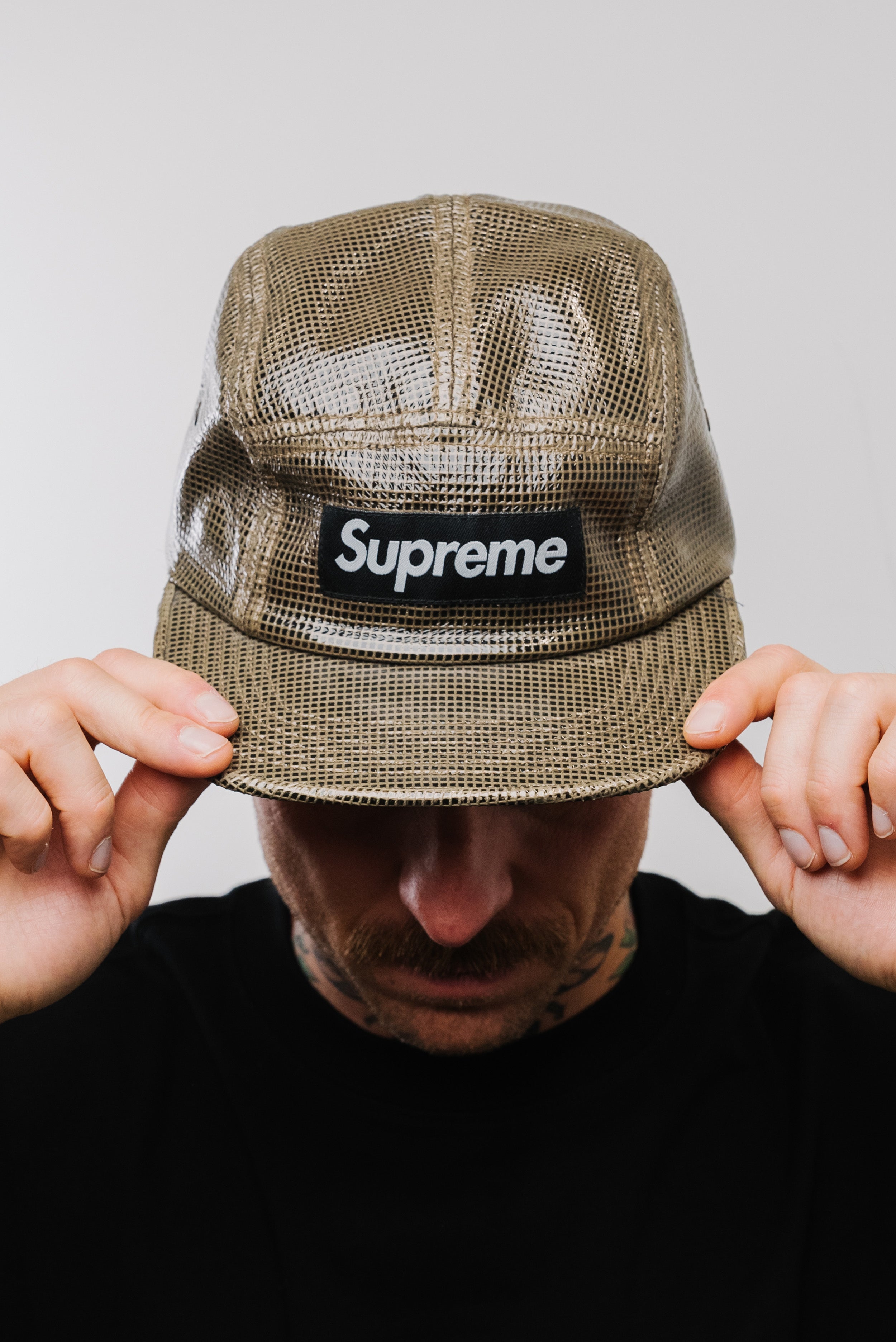 SUPREME LAMINATED BOX WEAVE CAMP CAP