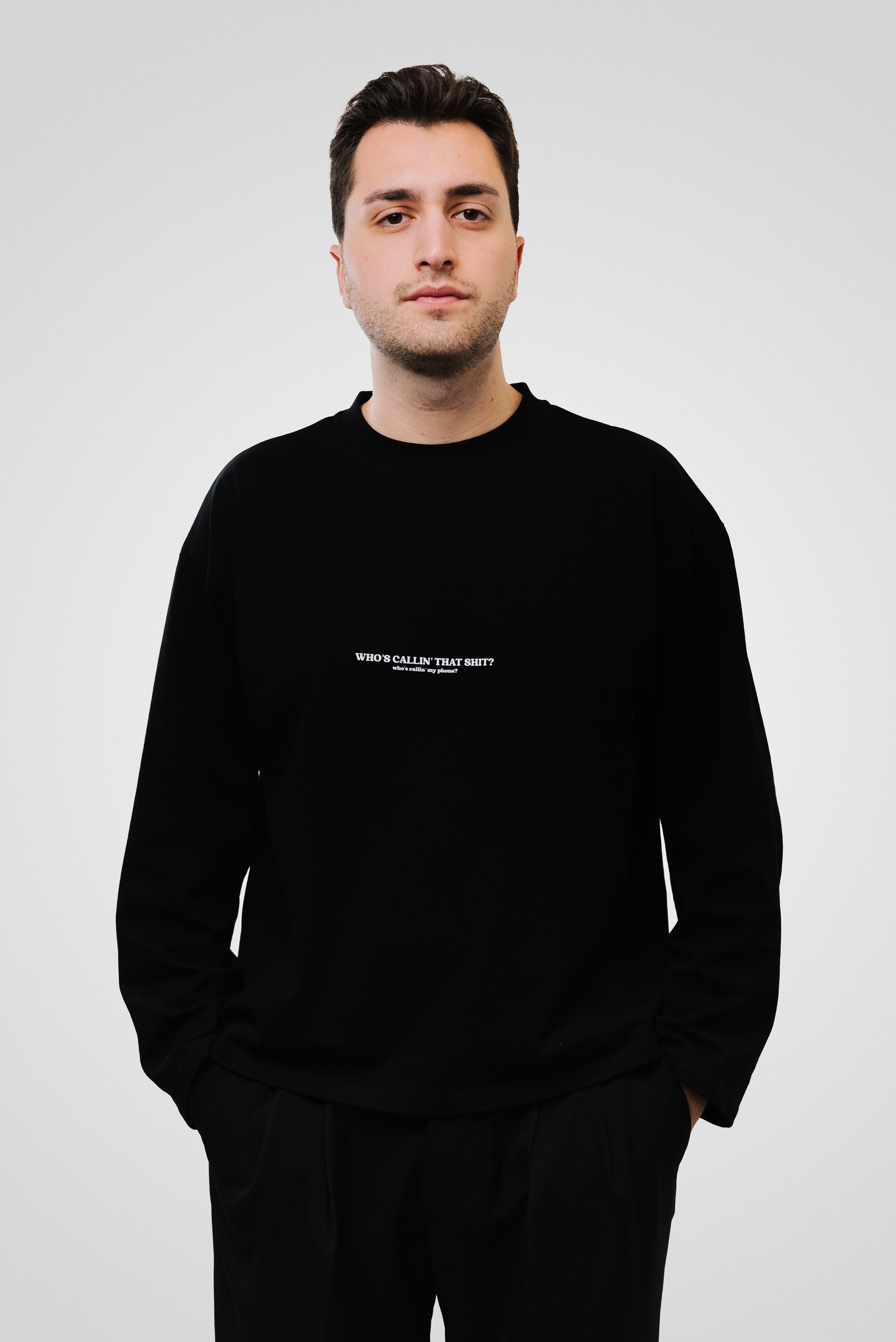 NOKIA BOXY LONGSLEEVE BLACK - TheDoubleE
