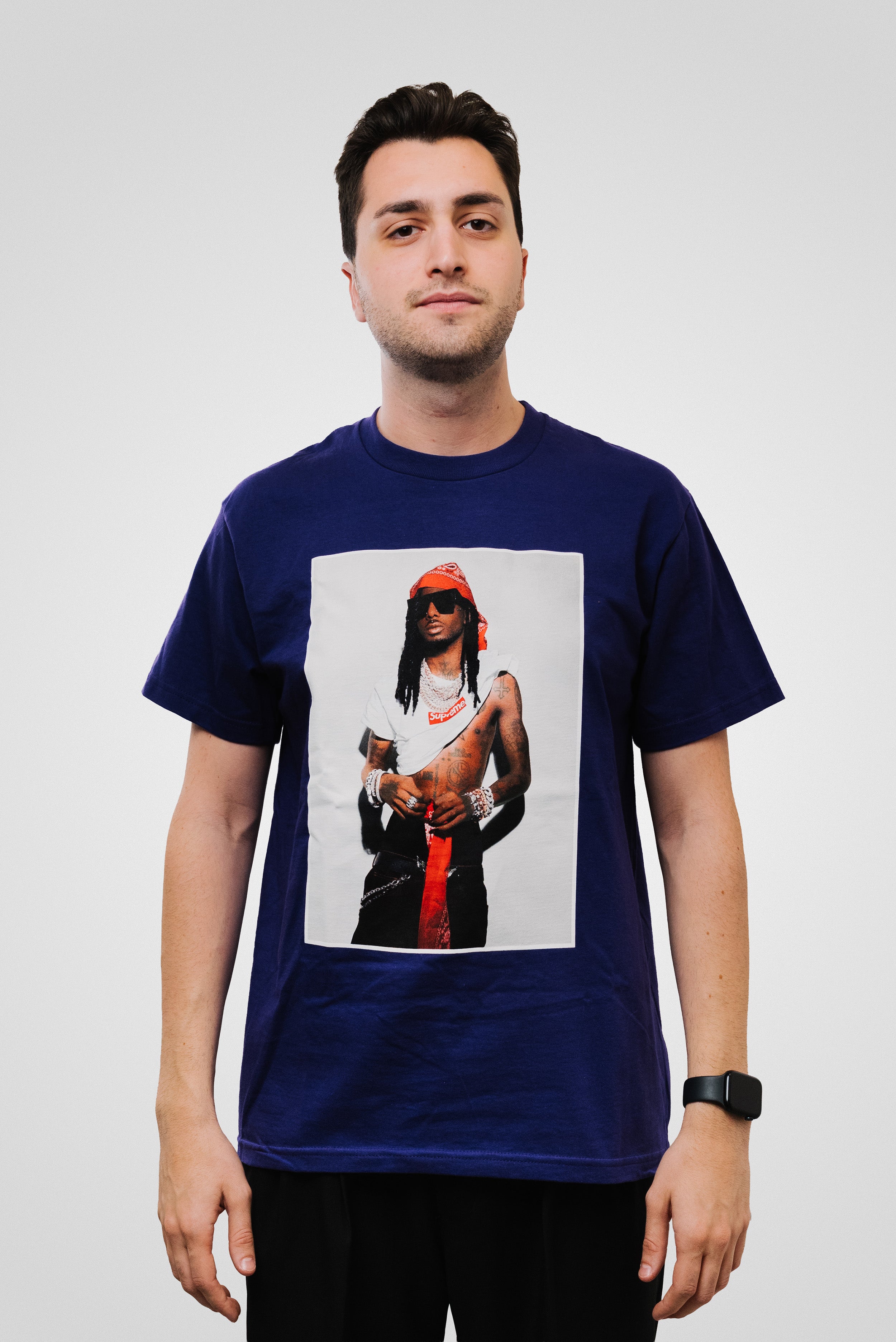 SUPREME PLAYBOI CARTI PHOTO TEE PURPLE