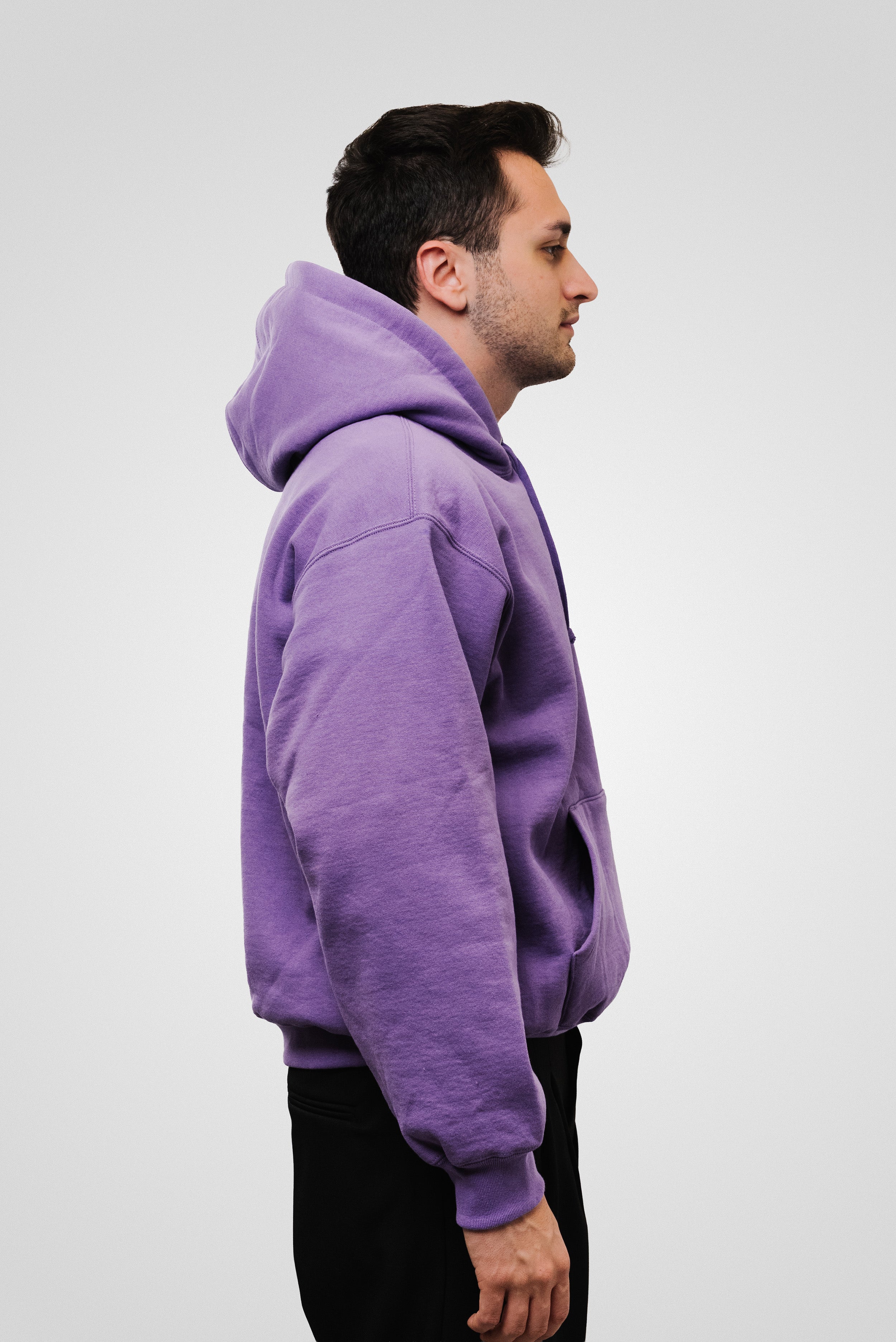 SUPREME SATIN APPLIQUE HOODIE PURPLE