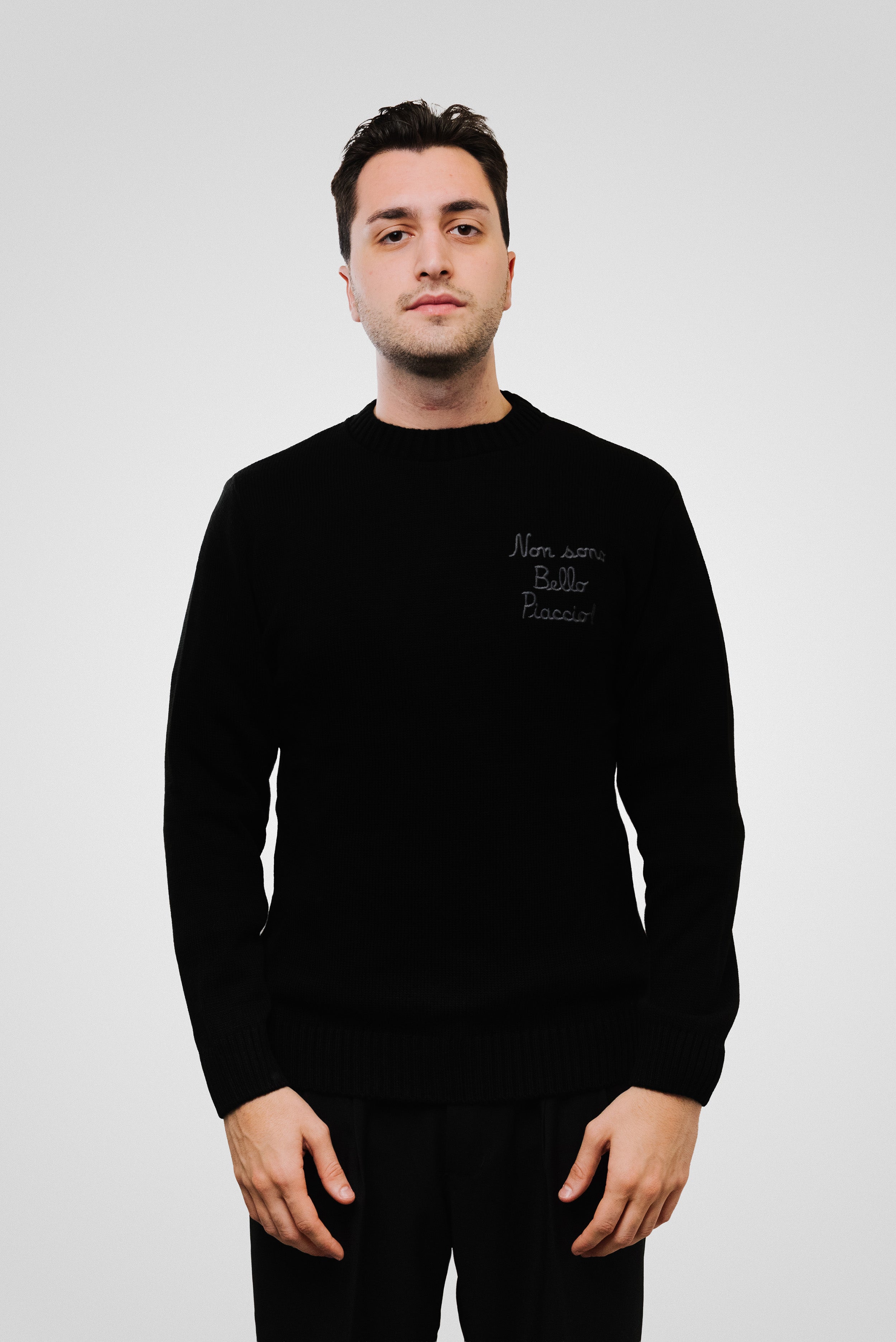 PIACCIO BLACK SWEATER - Shoebuya Brand