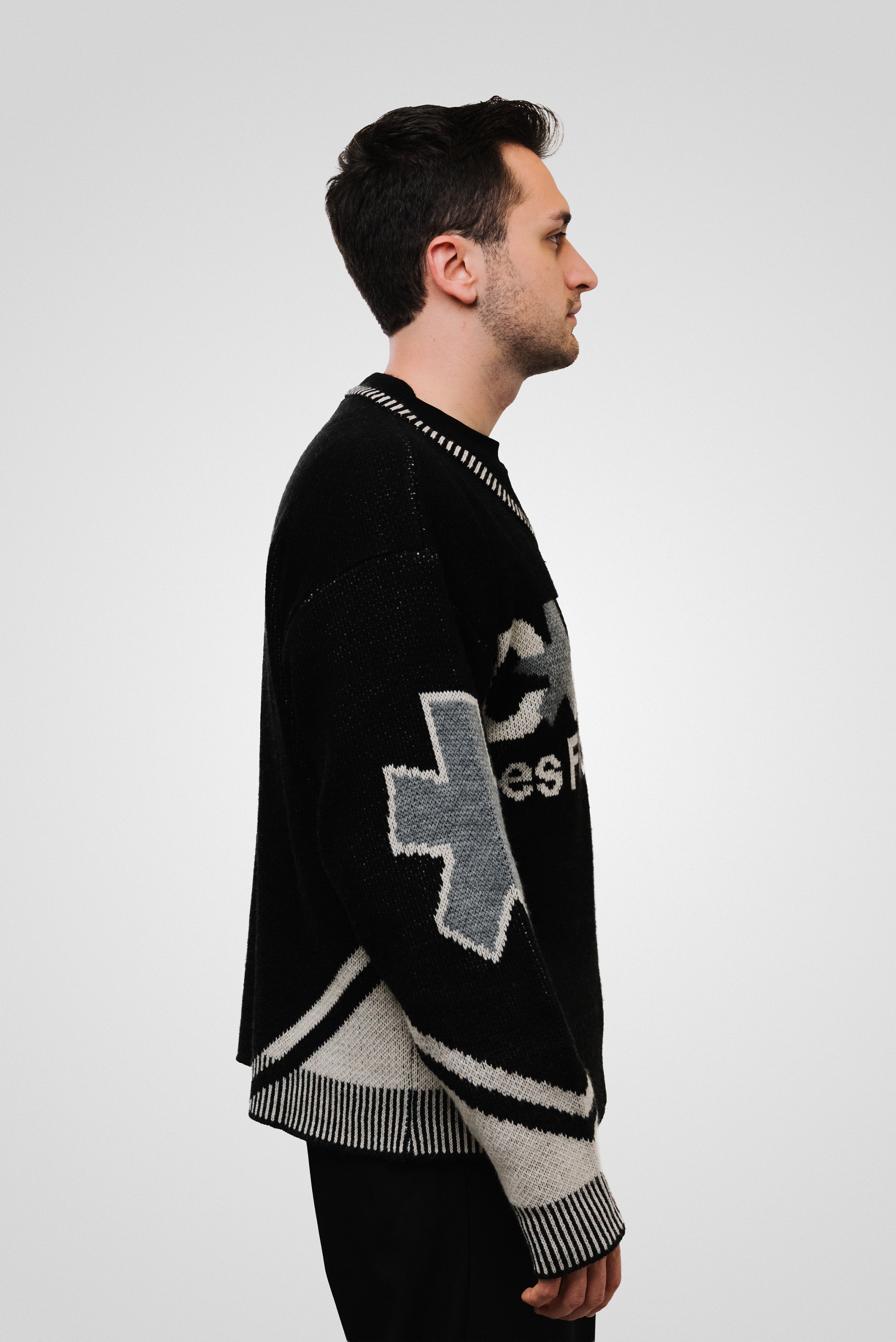 JACQUARD LOGO SWEATER  - Comme Des Fuckdown