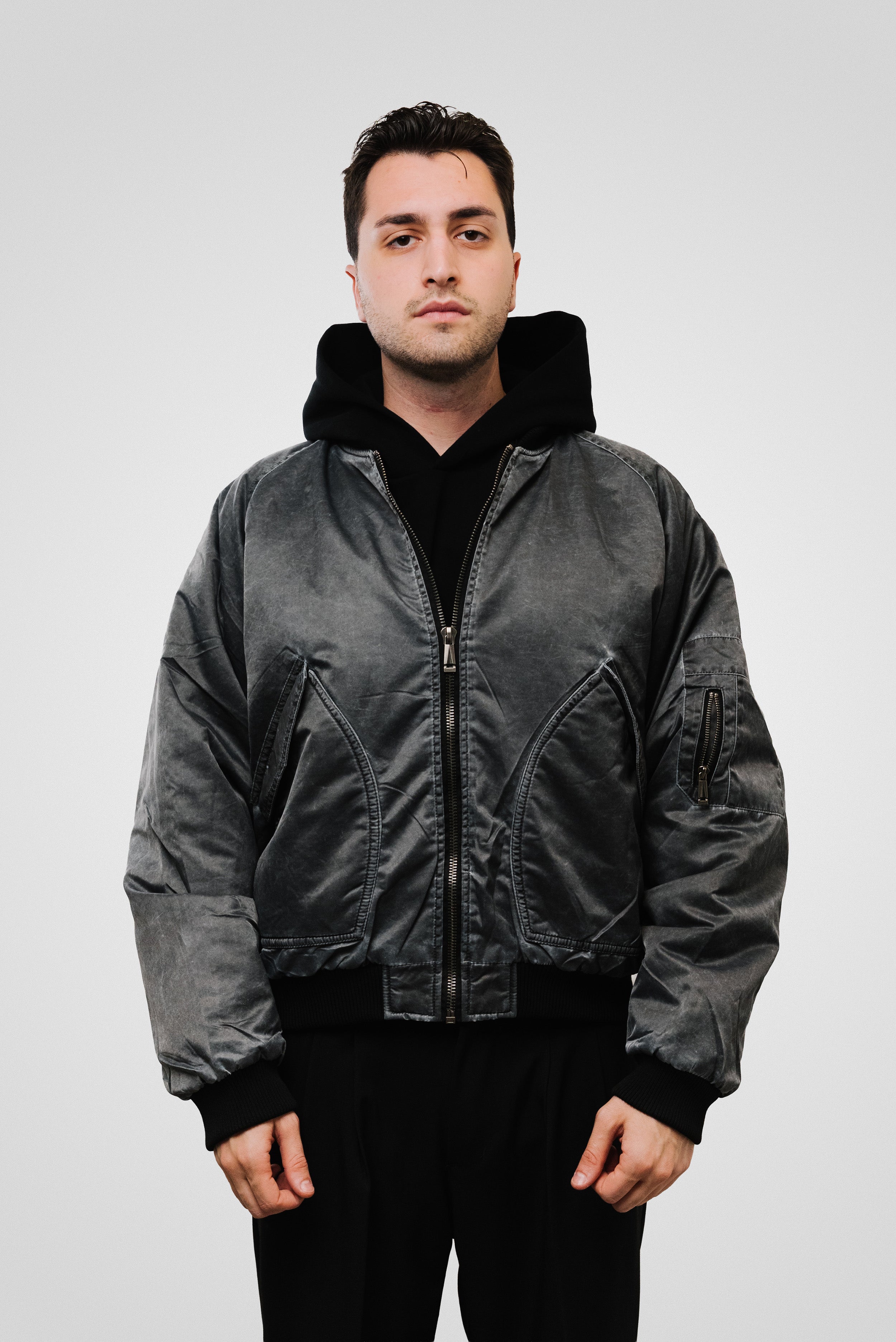 NYLON BOMBER JACKET - Shoebuya Brand