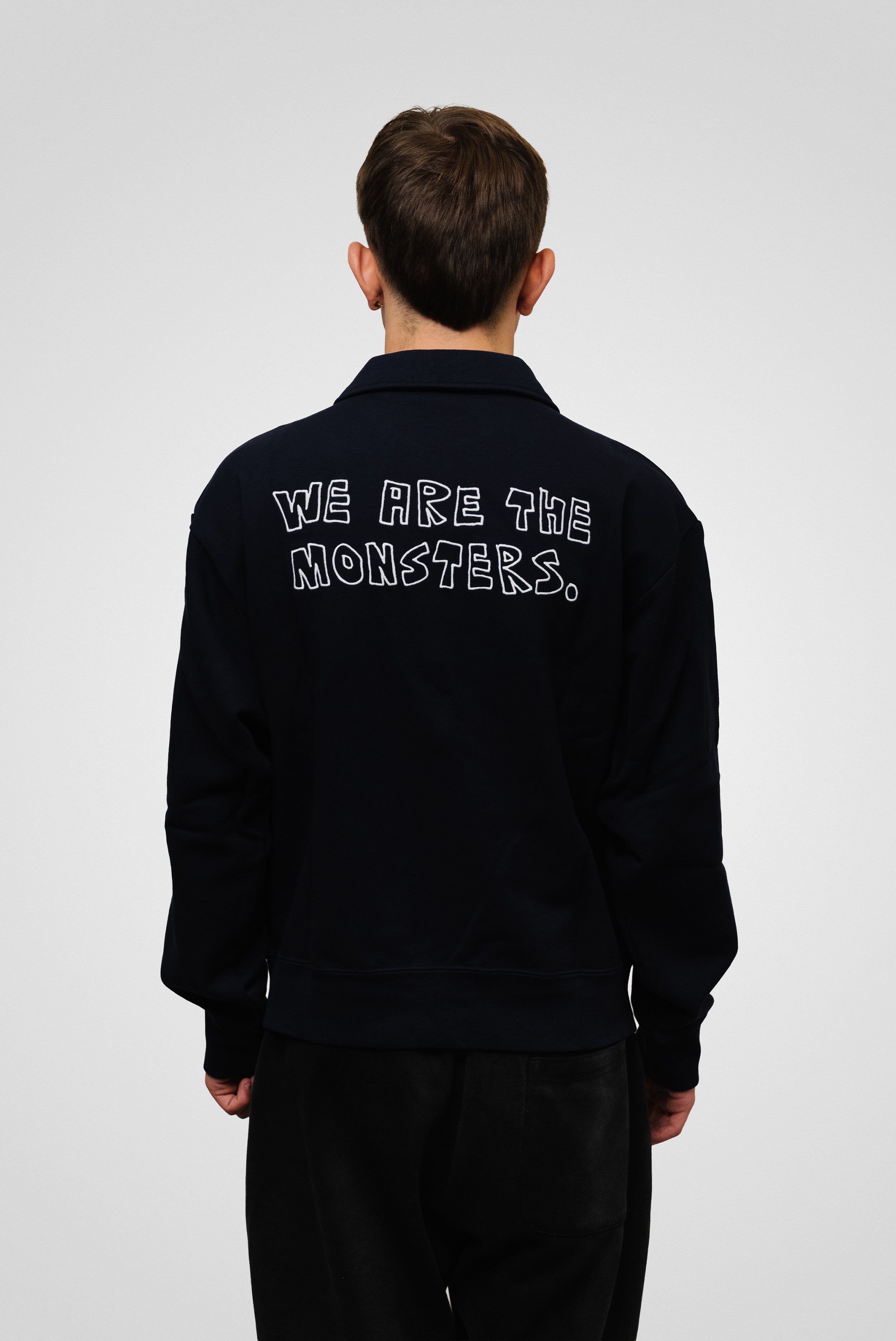 QUARTER ZIP HOODIE UNIQLO X POP MART LABUBU BLUE