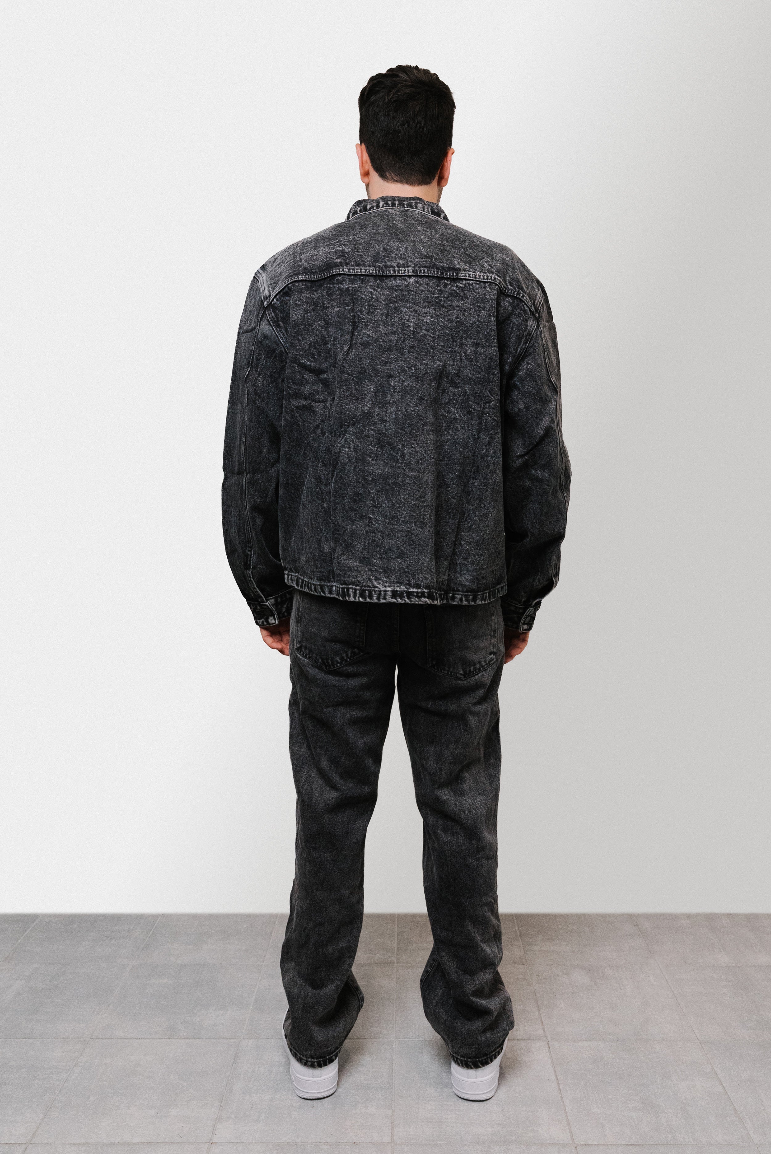 WASHED BLACK DENIM SUIT - Brunoleoni