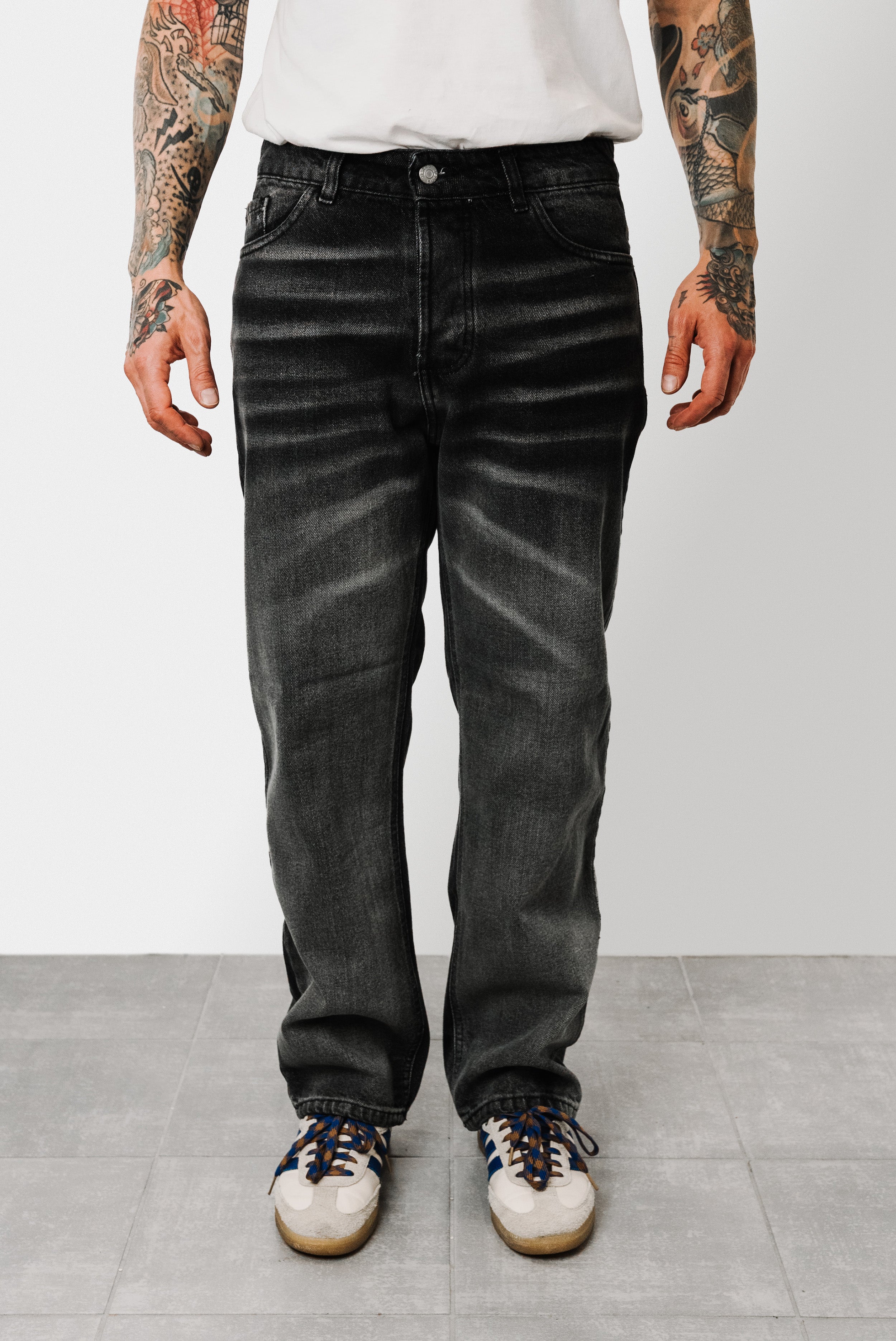 TOKYO SLAVED GREY JEANS  - Shoebuya Brand