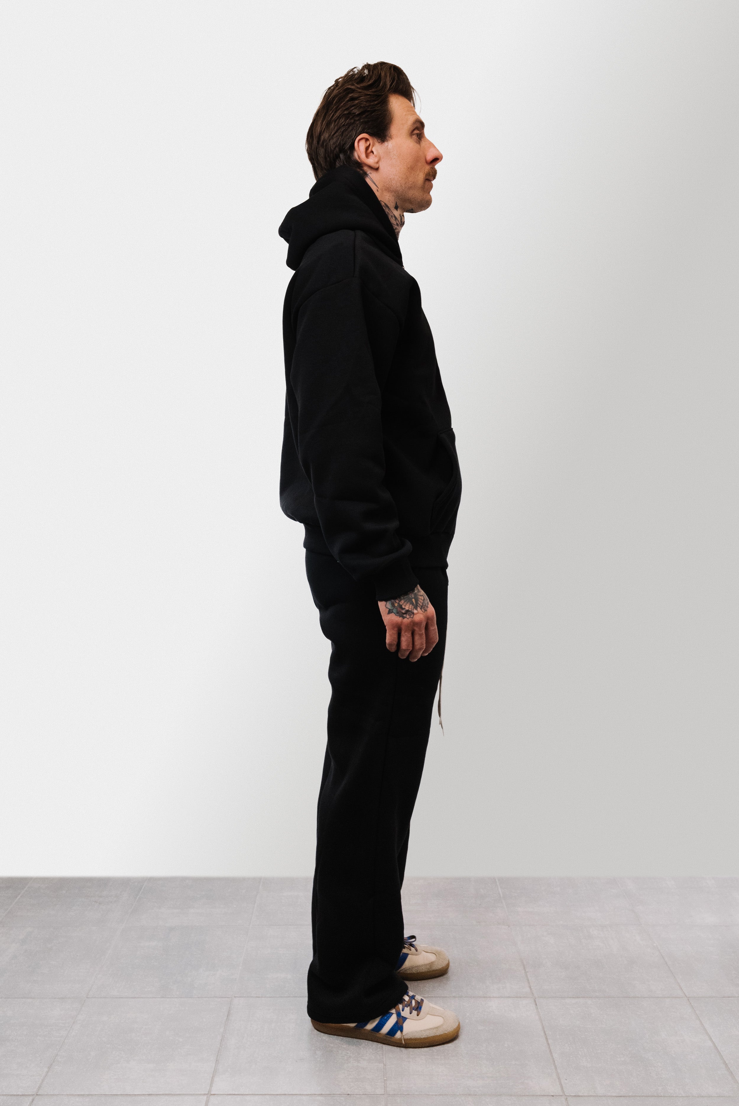 BLACK ZIP TRACKSUIT - Shoebuya Brand