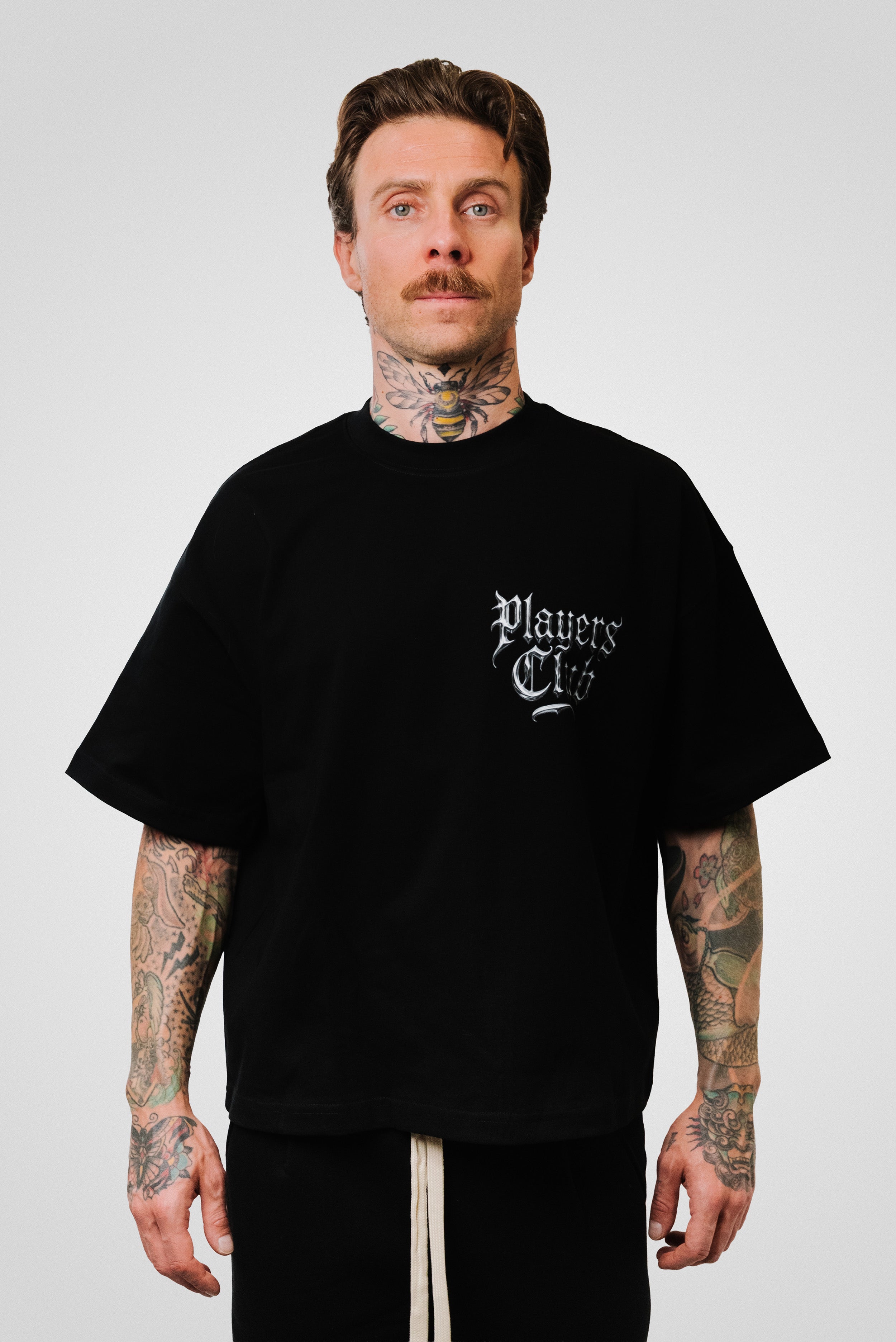 PLAYERS CLUB BOXY TEE BLACK - Malessere Brand