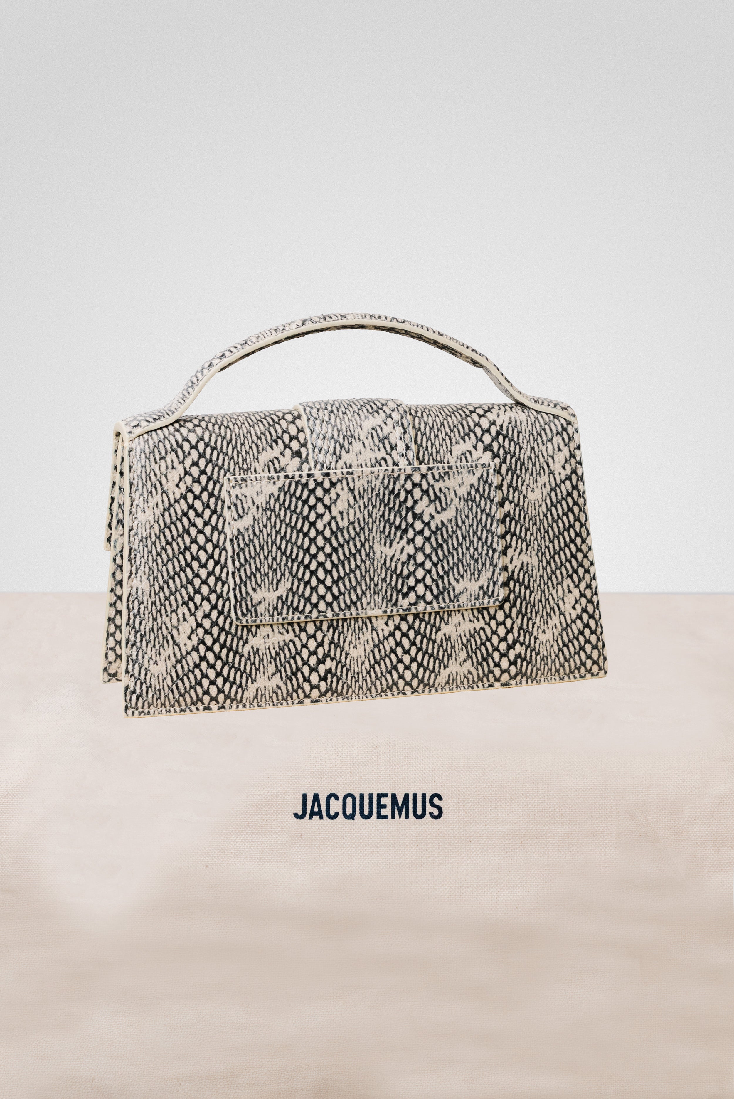 JACQUEMUS LE GRAND BAMBINO CROSSBODY FLAP BAG SNAKE