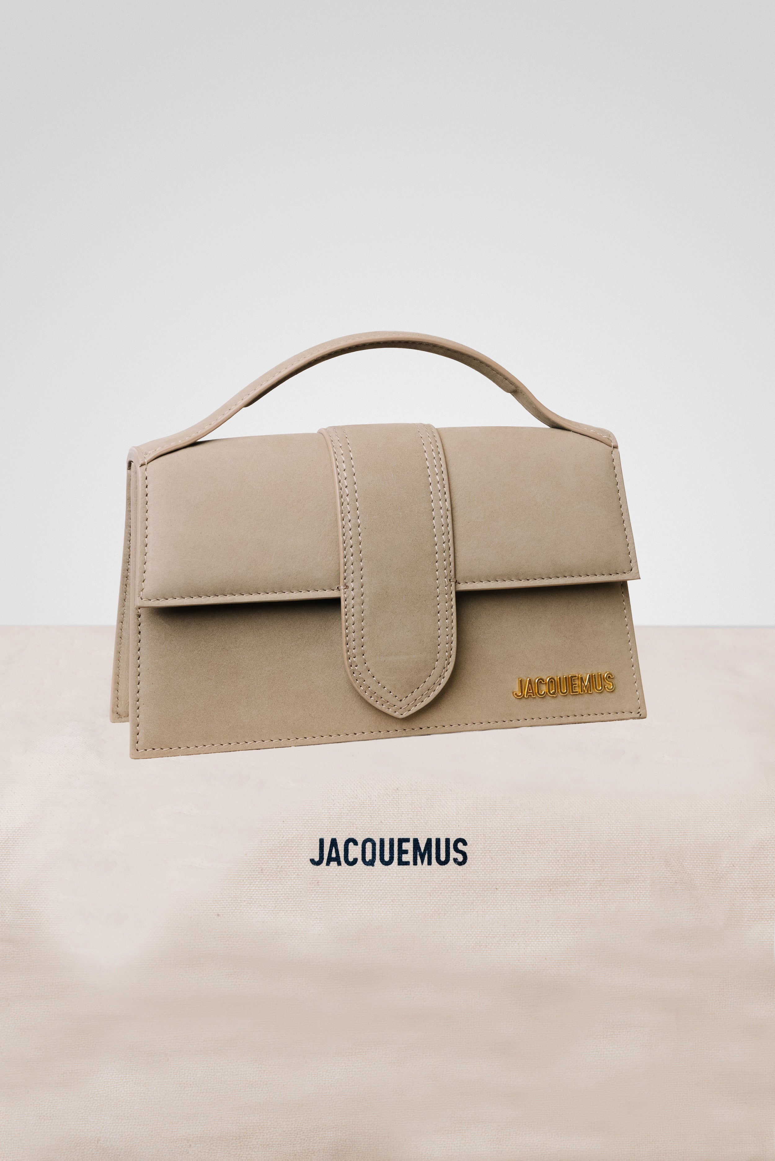 JACQUEMUS LE GRAND BAMBINO CROSSBODY STRAP HANDBAG BEIGE