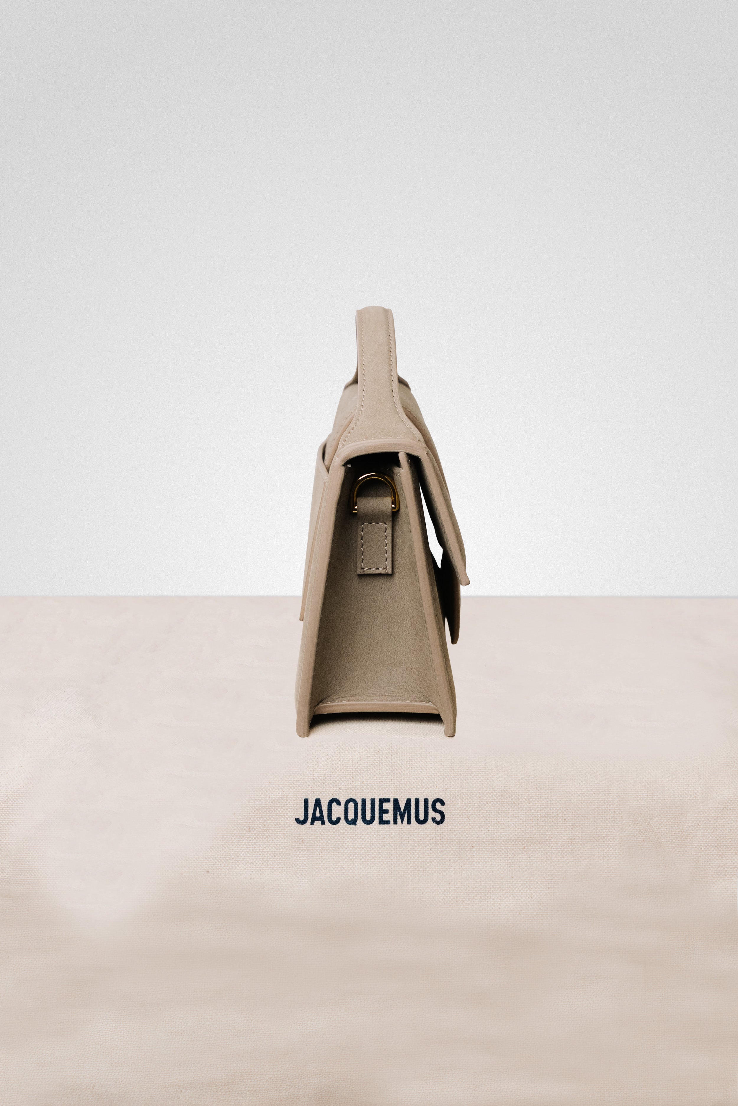 JACQUEMUS LE GRAND BAMBINO CROSSBODY STRAP HANDBAG BEIGE