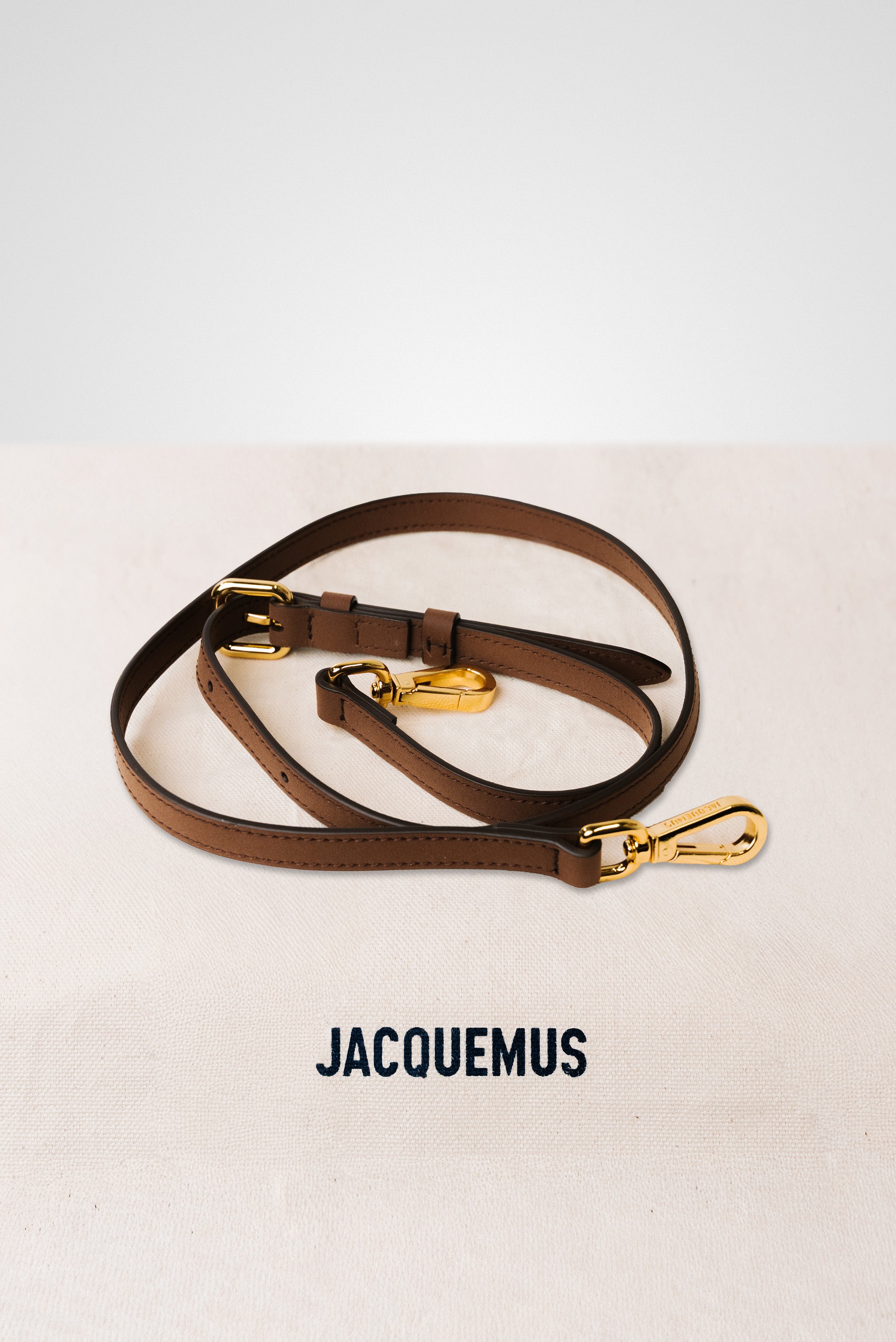 JACQUEMUS LE GRAND BAMBINO CROSSBODY FLAP BAG SUEDE BROWN