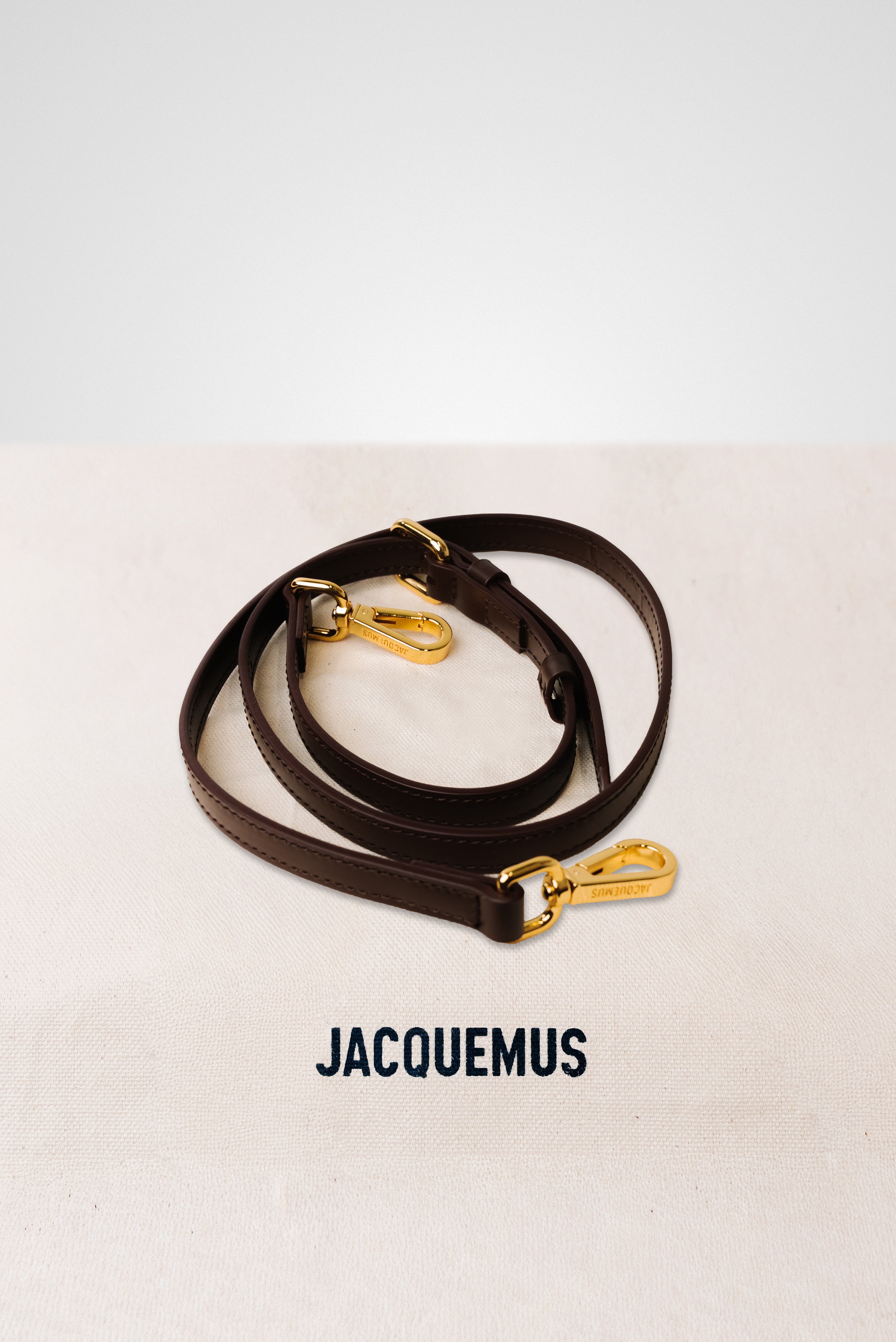 JACQUEMUS LE GRAND BAMBINO CROSSBODY FLAP BAG DARK BROWN