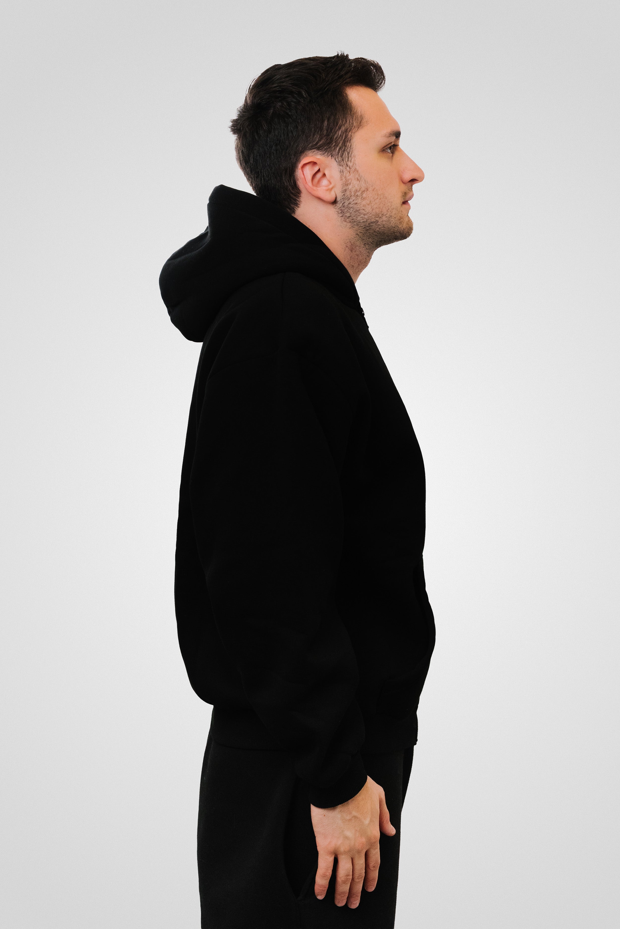 HB ZIP HOODIE BLACK - Horda Brand