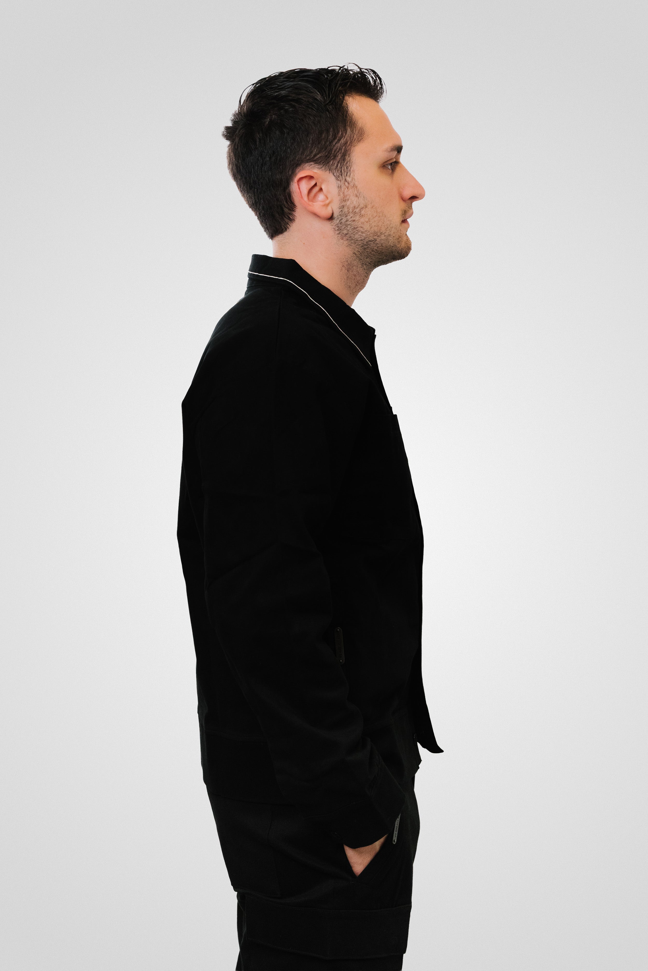 BLACK CARGO JACKET - We Are All Ash