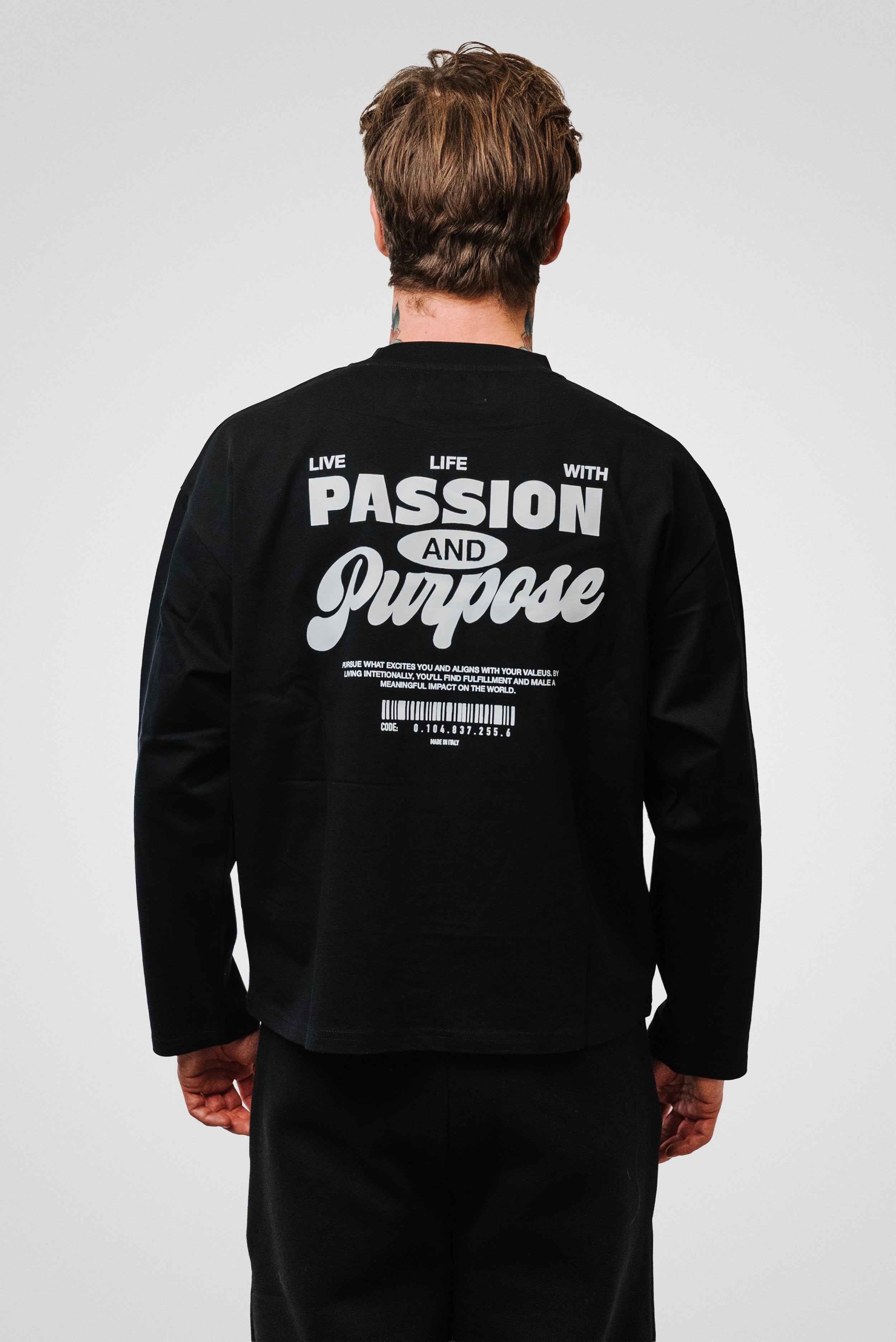 PASSION BOXY LONGSLEEVE BLACK - TheDoubleE X Shoebuya