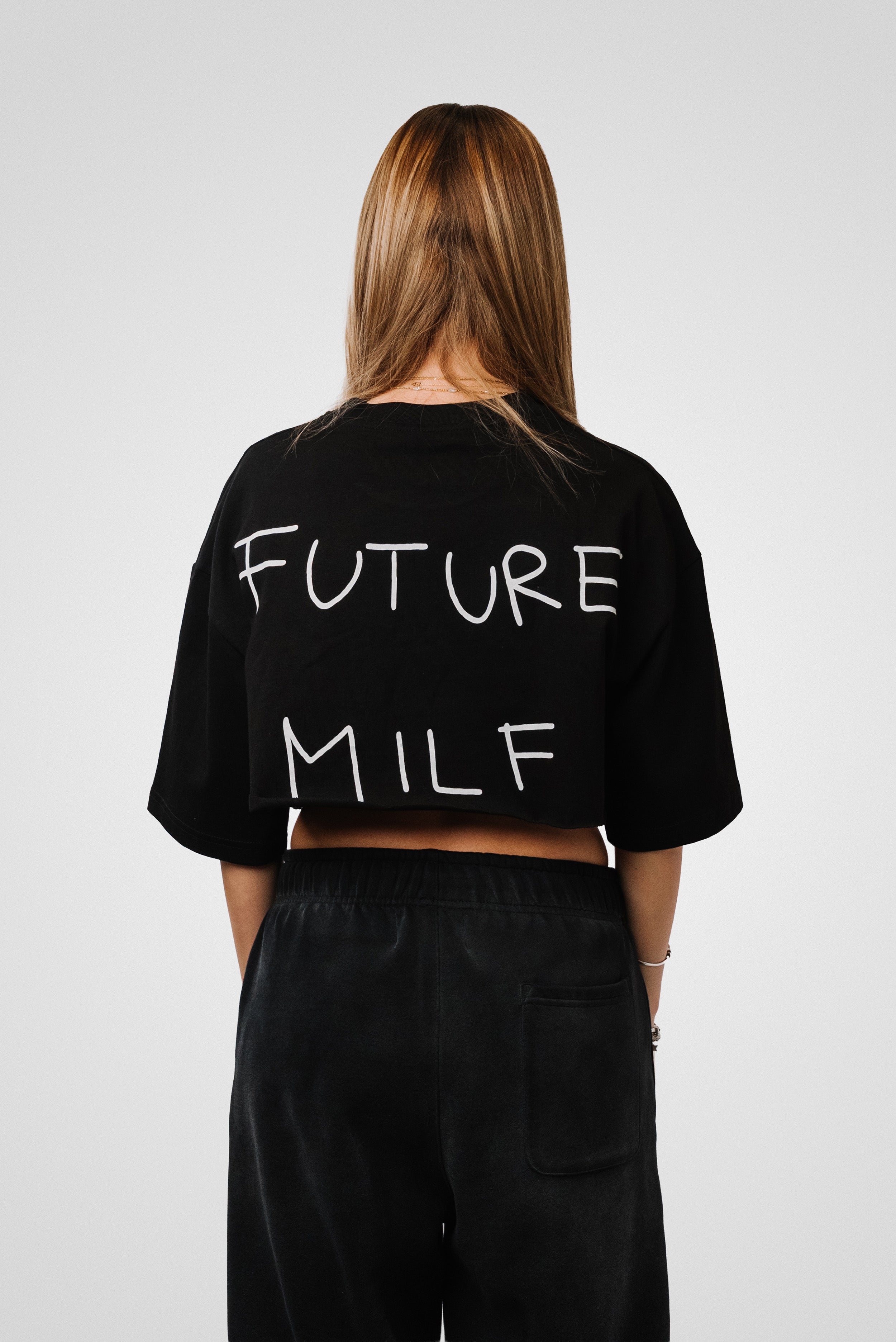 FUTURE MILF WOMAN TEE BLACK - Pogo Brand