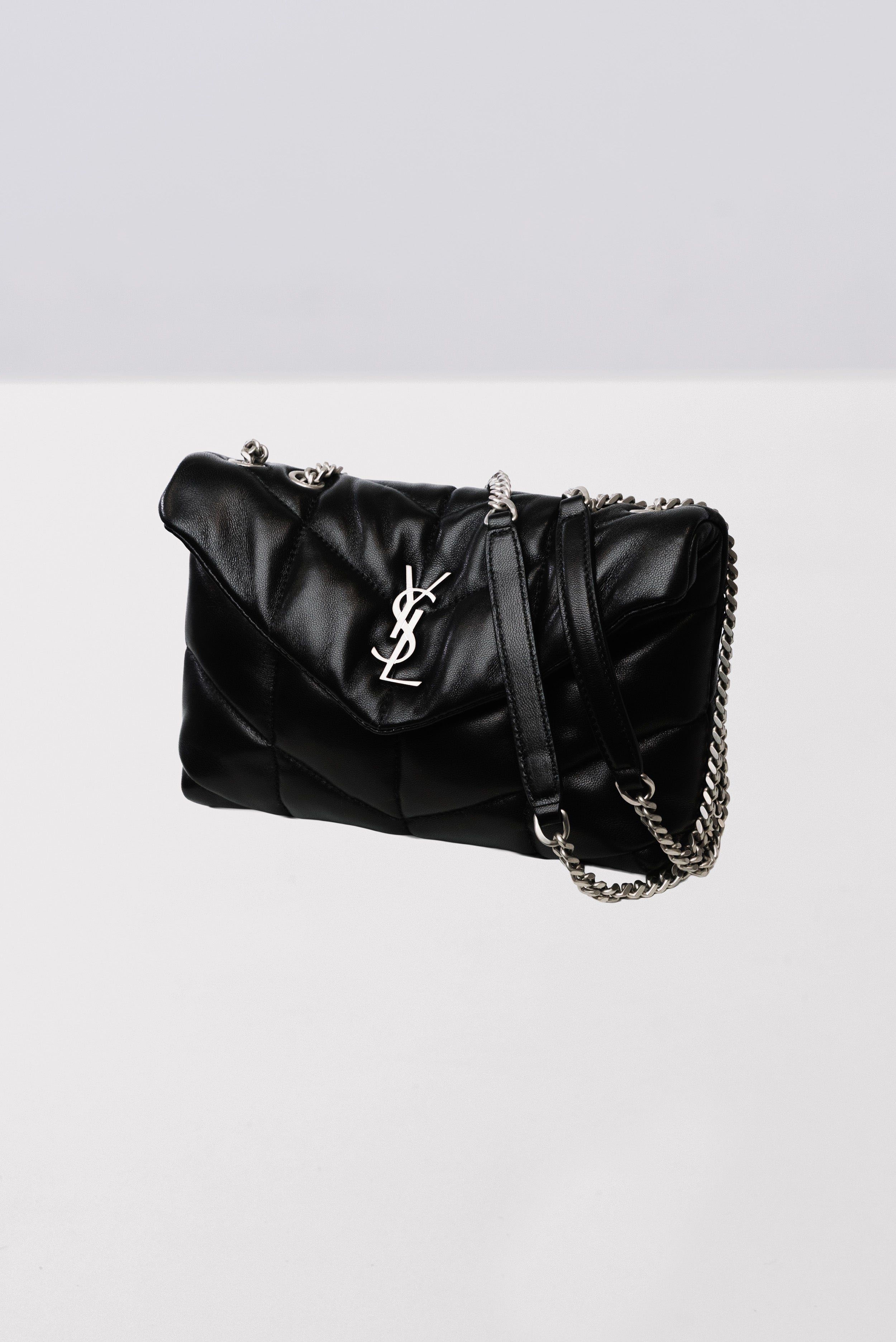 BORSA PUFFER SMALL IN NAPPA TRAPUNTATA BLACK - Yves Saint Laurent