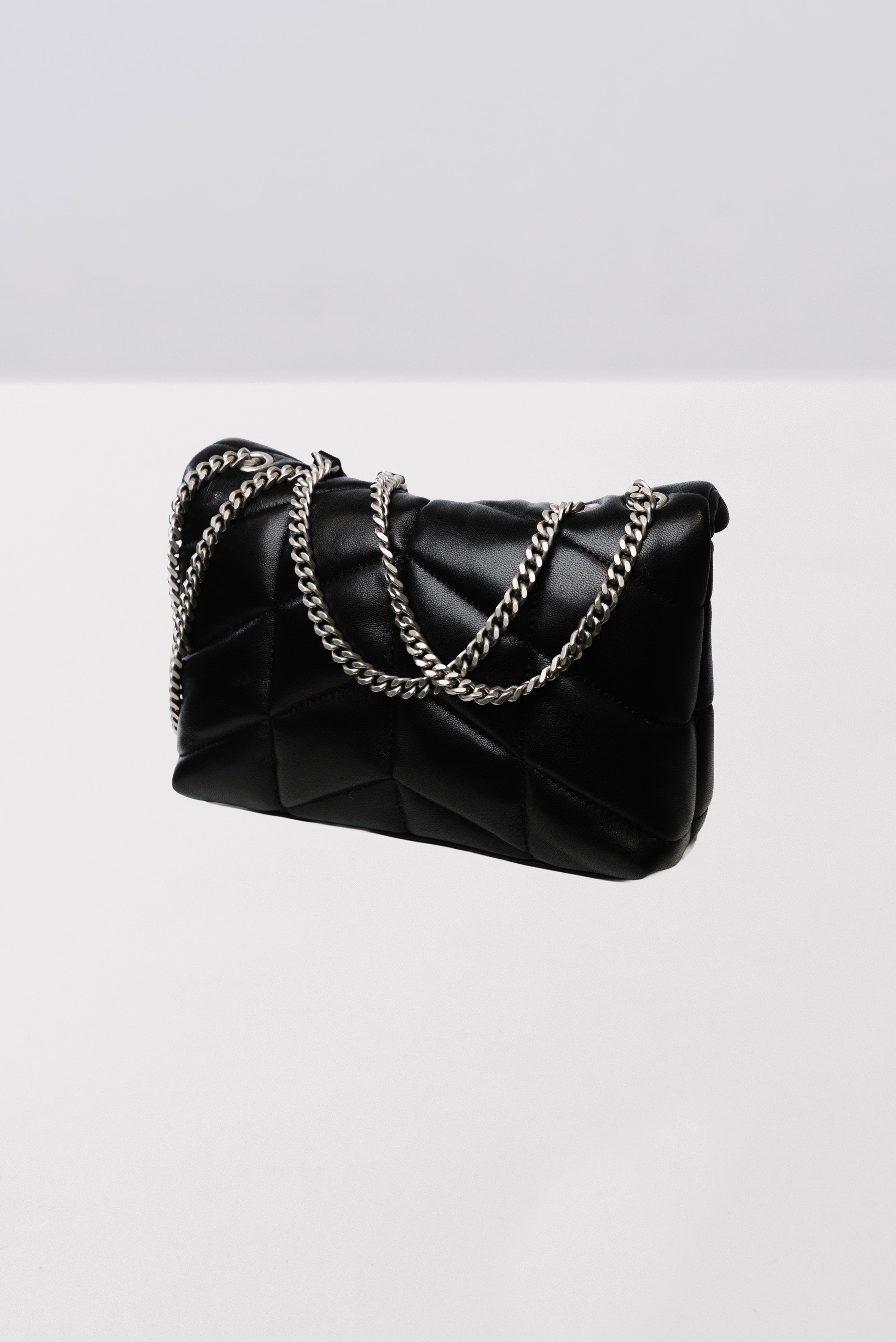 BORSA PUFFER SMALL IN NAPPA TRAPUNTATA BLACK - Yves Saint Laurent